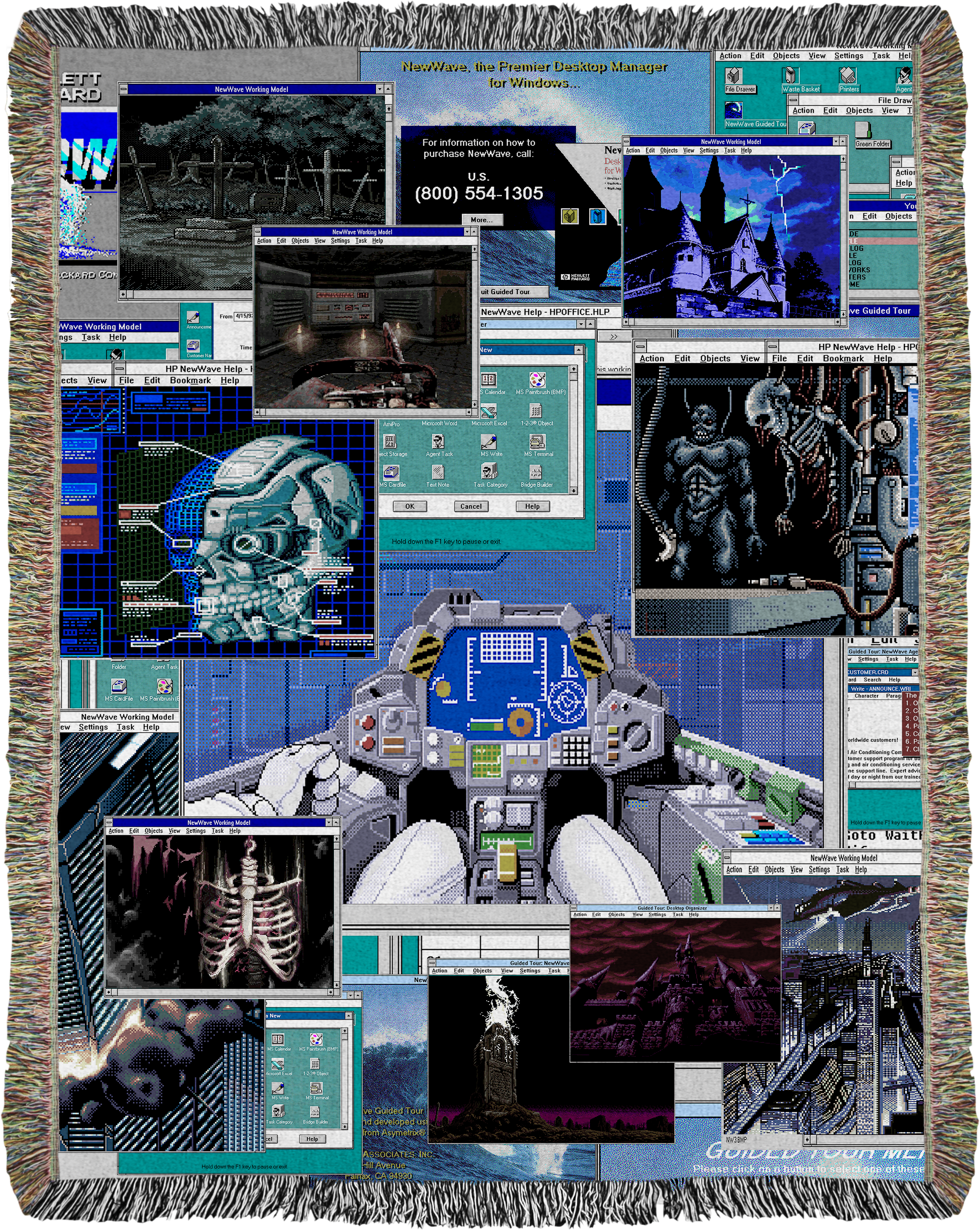 Cyberdemon Woven Blanket