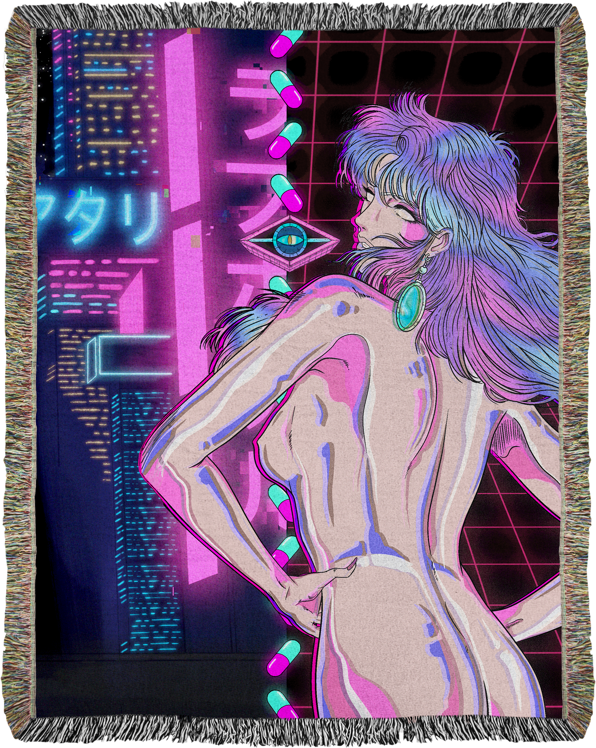 Cybernetic Lust Woven Blanket