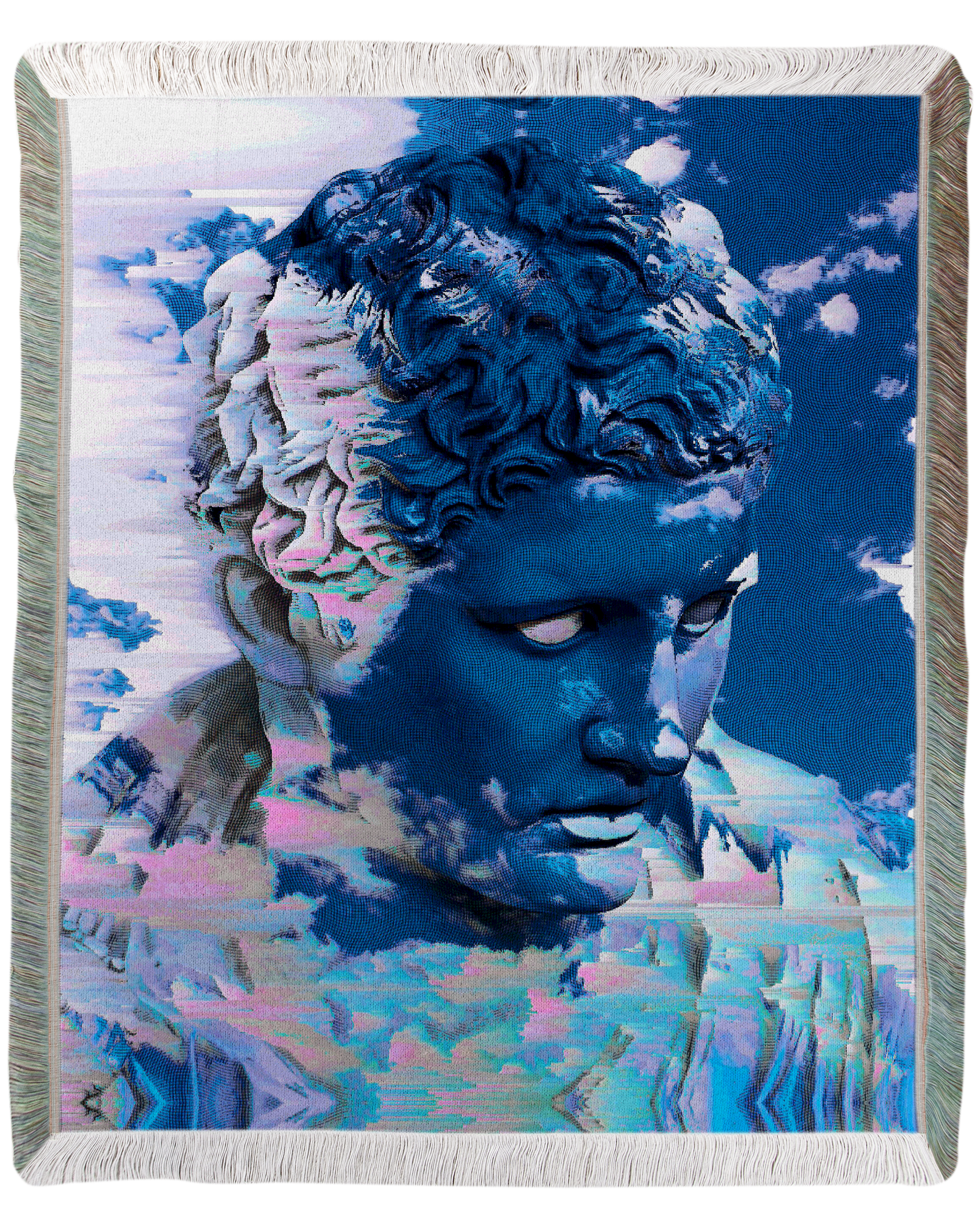 Distorted Visage Woven Blanket