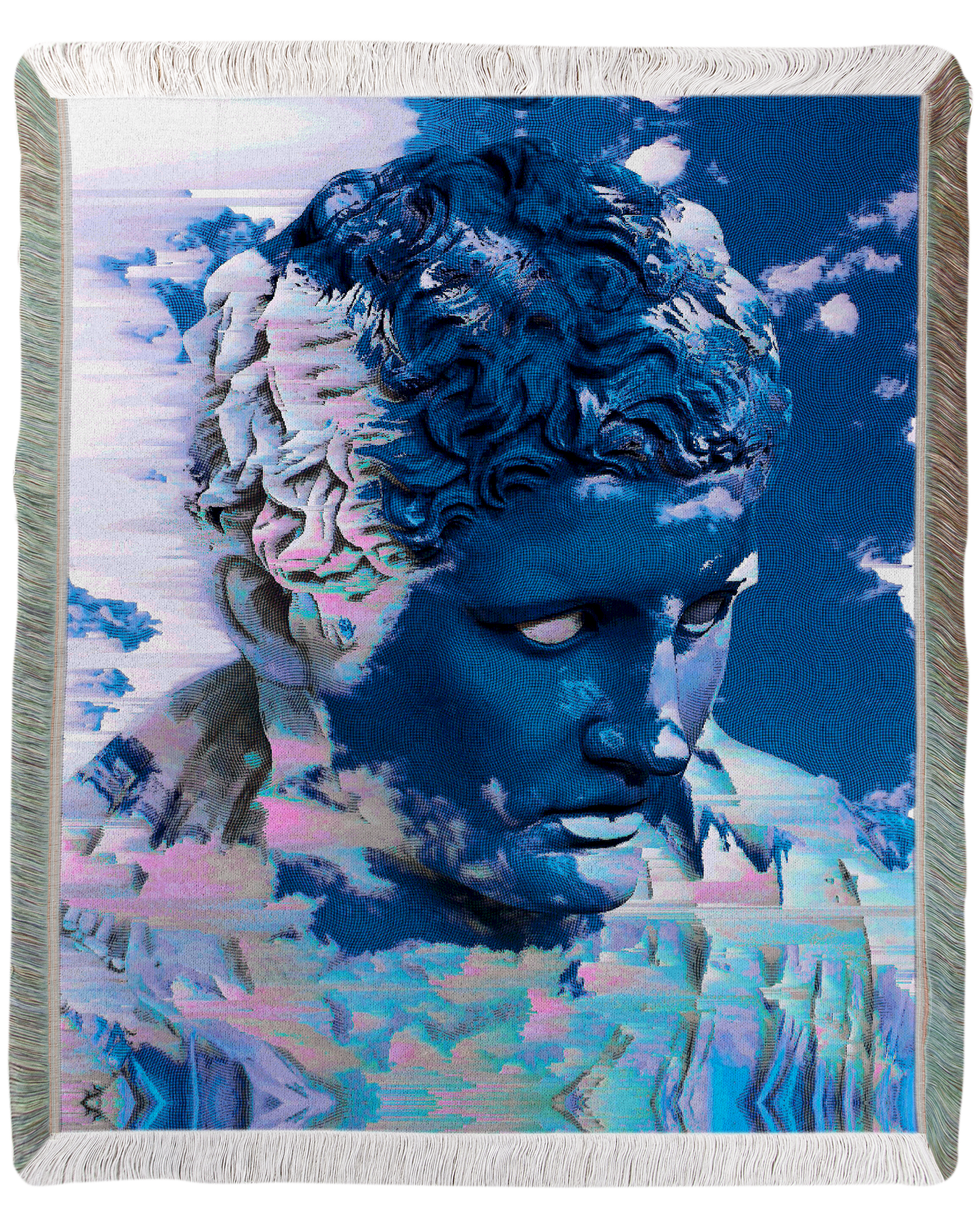 Distorted Visage Woven Blanket