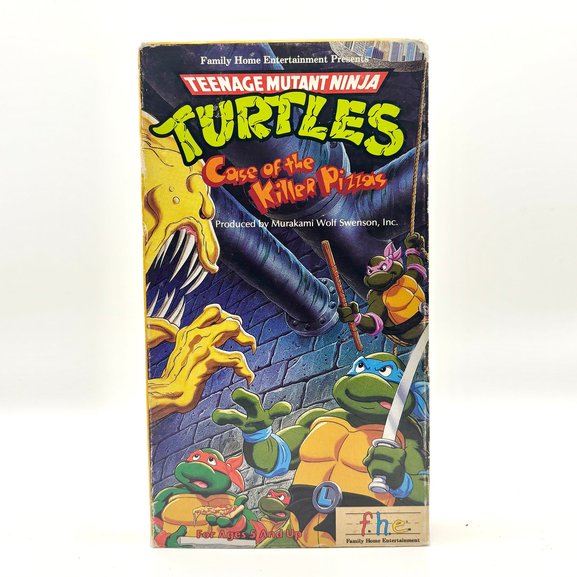 Teenage Mutant Ninja Turtles Case of the Killer Pizzas VHS Tape