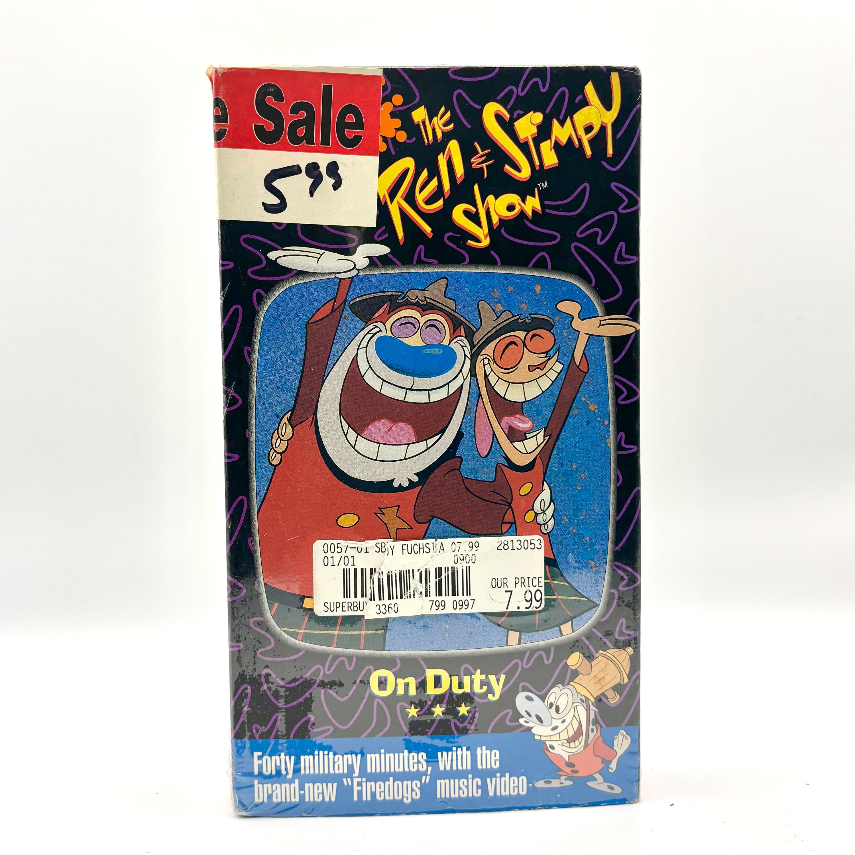 Ren & Stimpy On Duty VHS Tape