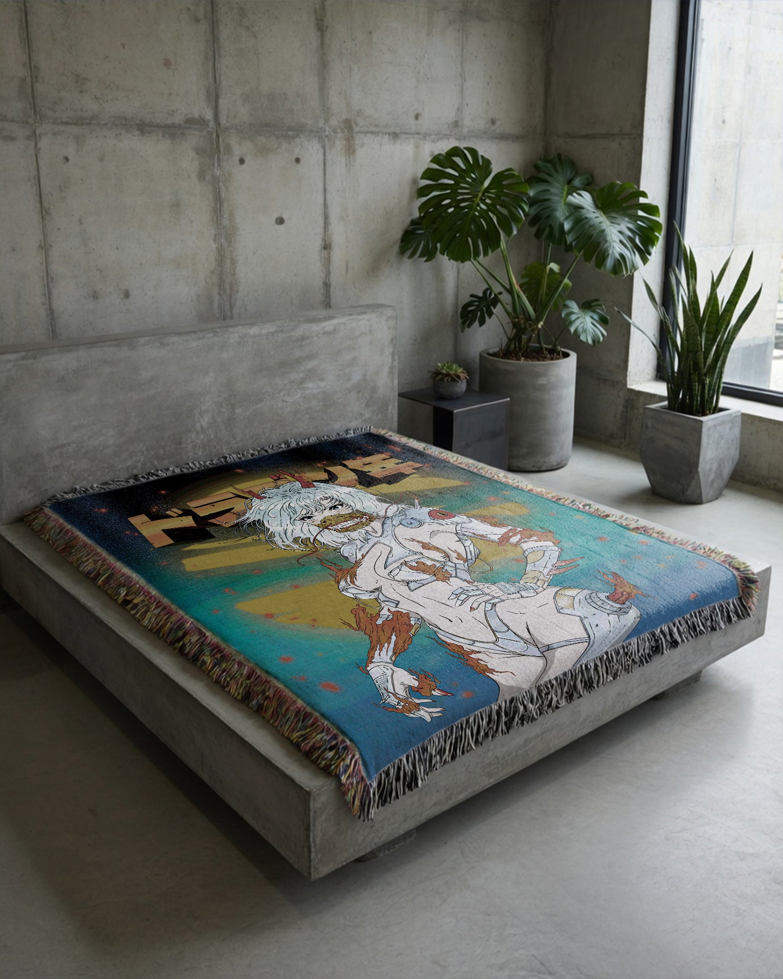 In Flames Woven Blanket
