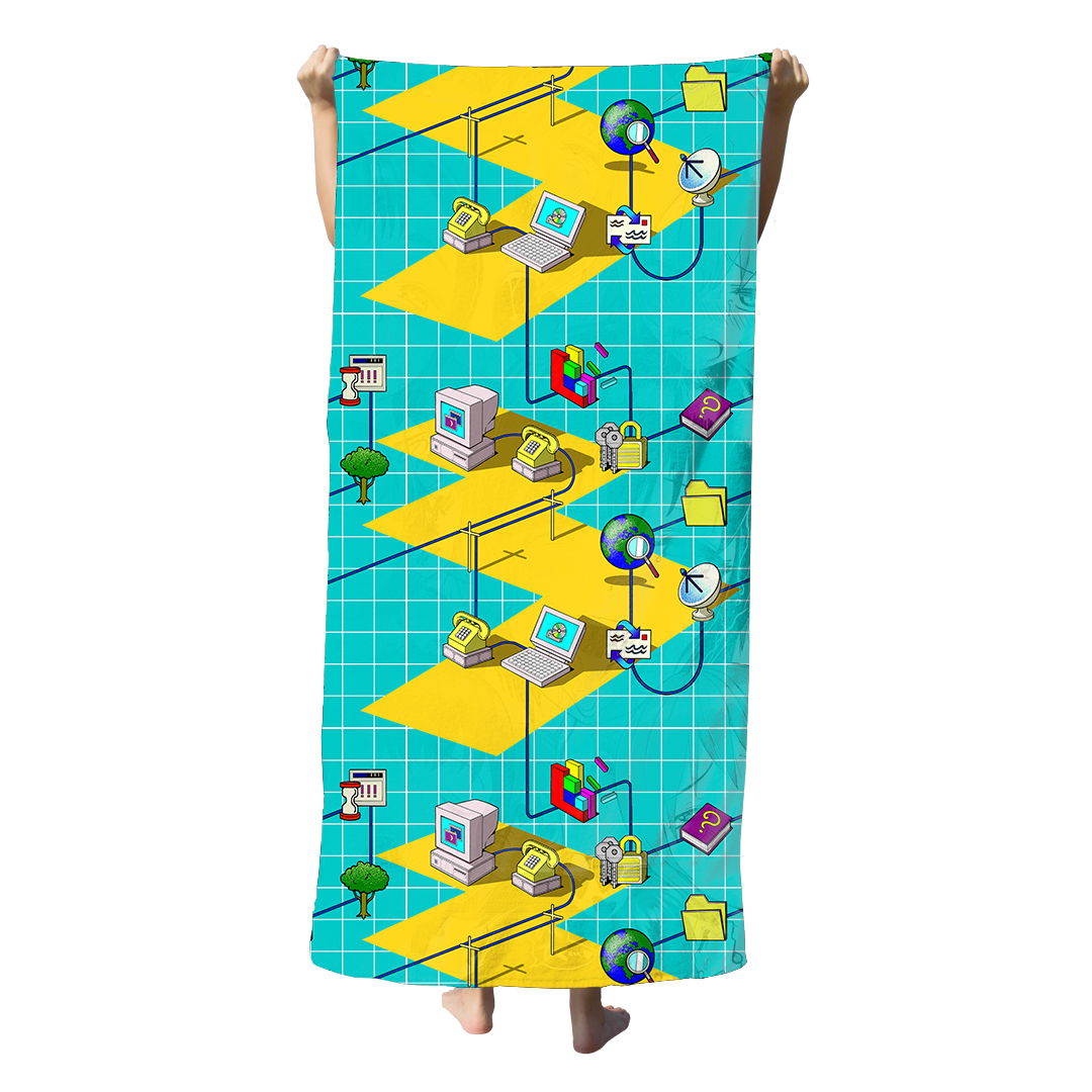 Internet Connection Beach Towel