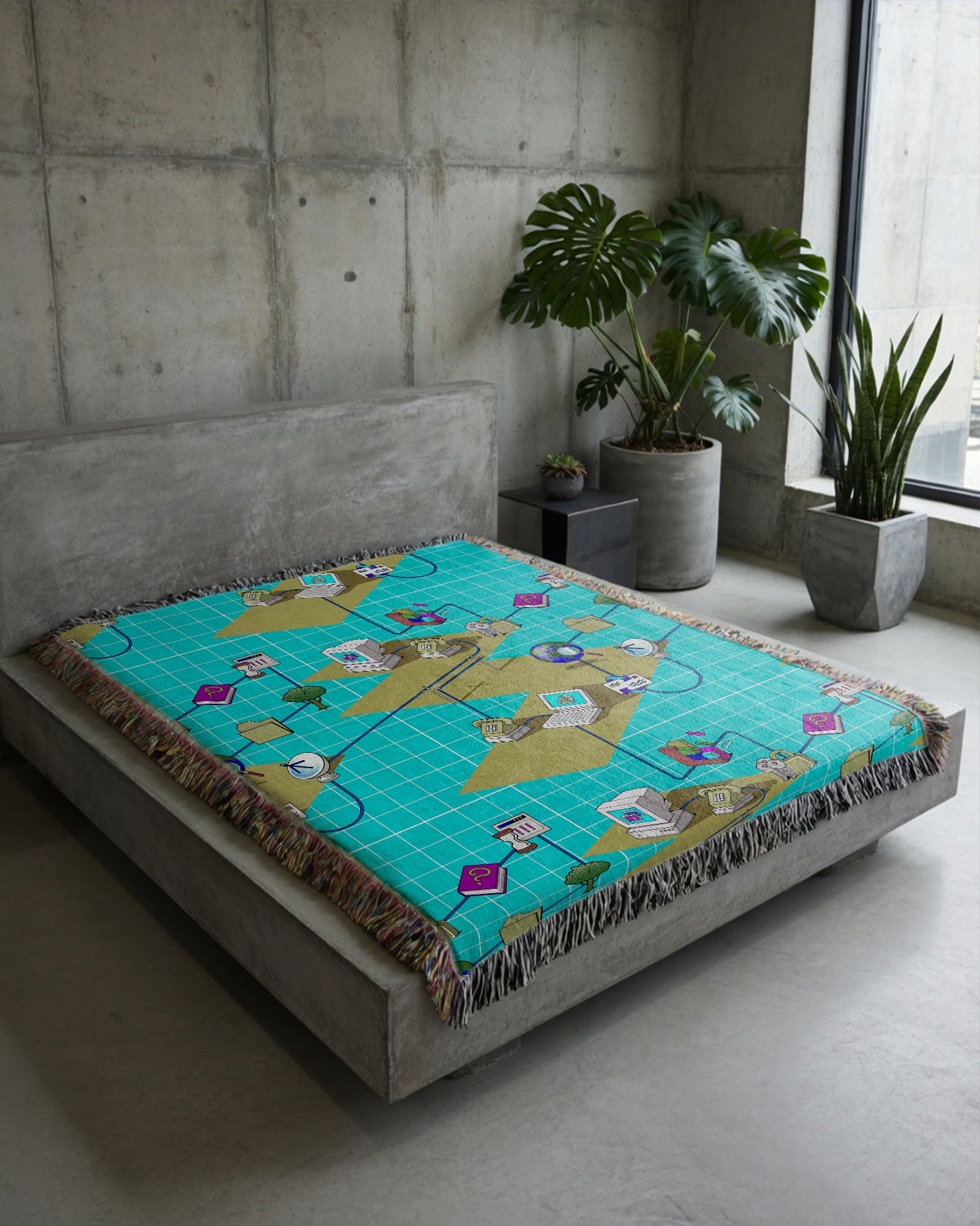 Internet Connection Woven Blanket