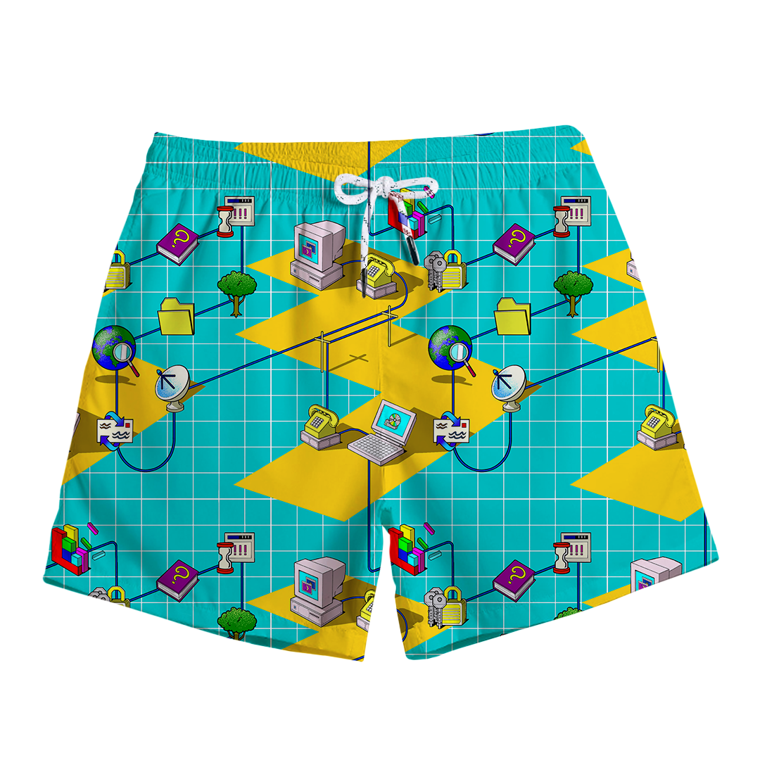 Internet Connection Swim Trunks