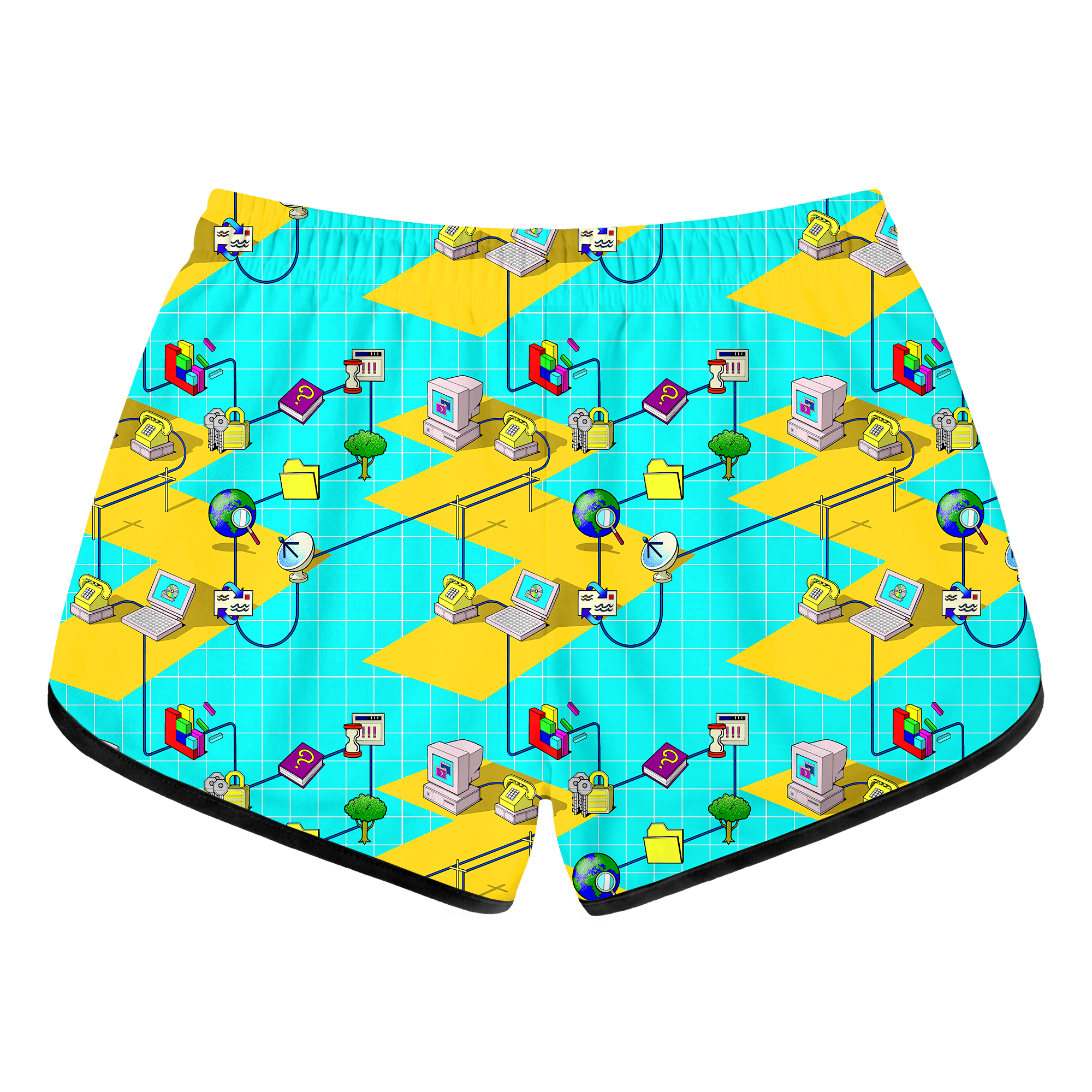 Internet Connection Retro Shorts