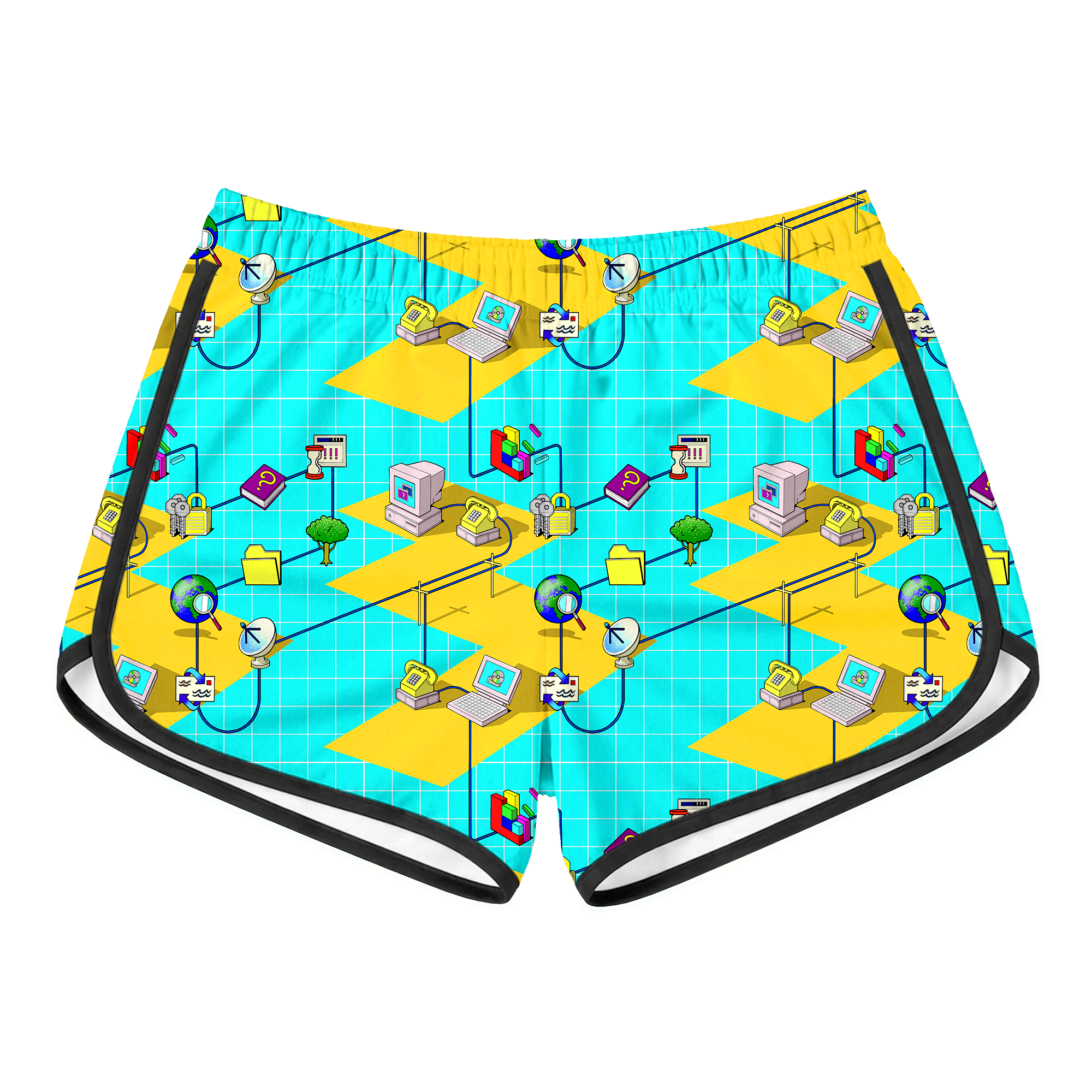 Internet Connection Retro Shorts