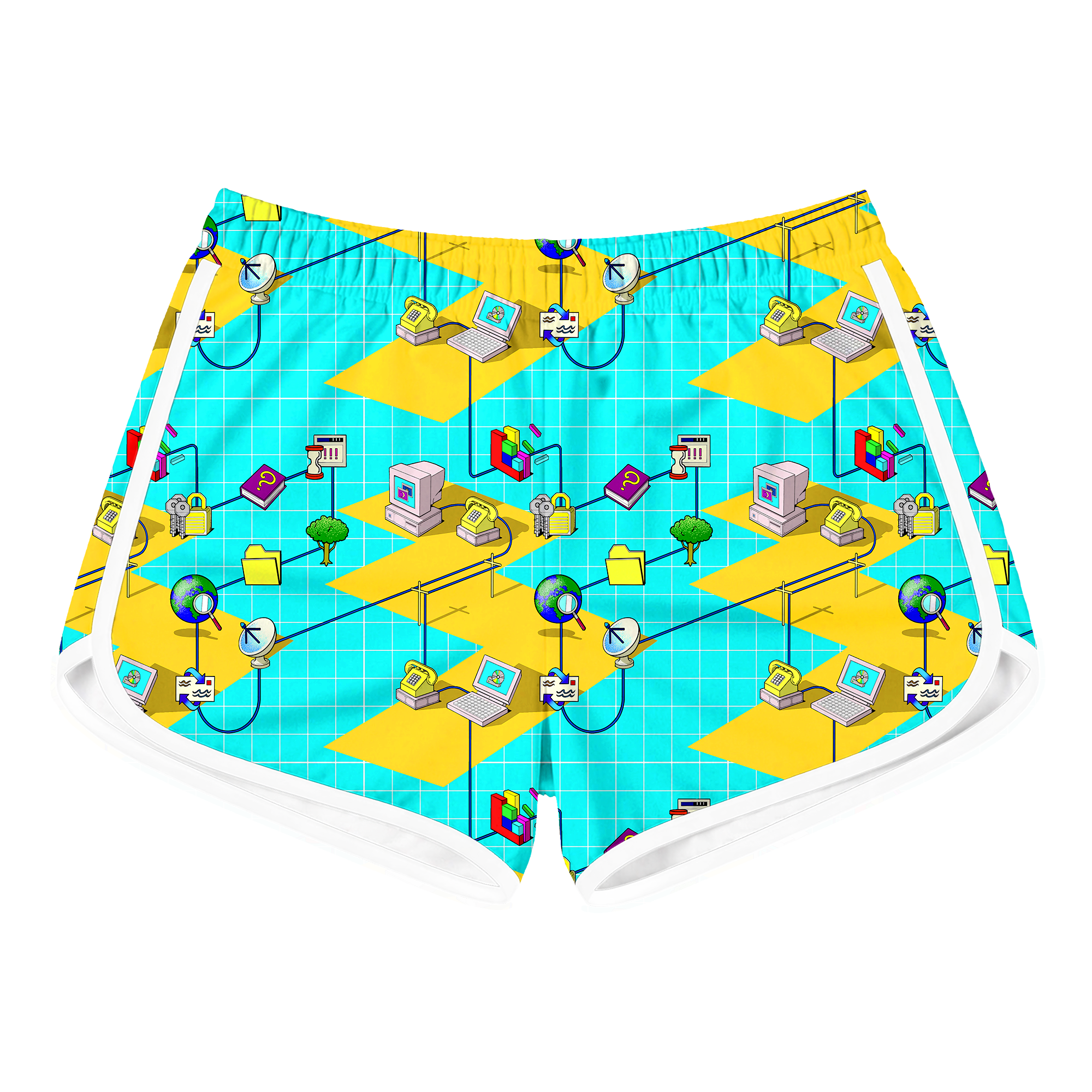 Internet Connection Retro Shorts