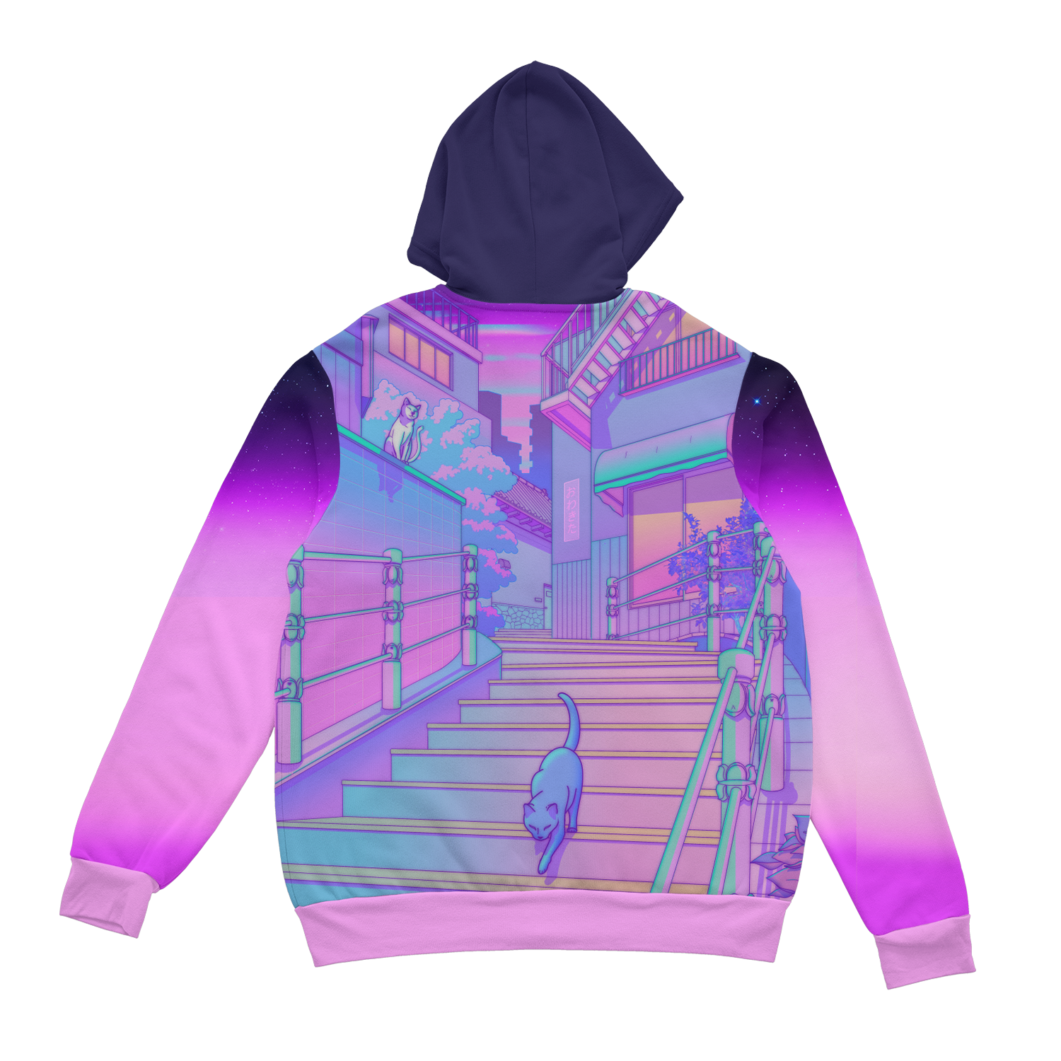 Kitty Town Zip Up Hoodie