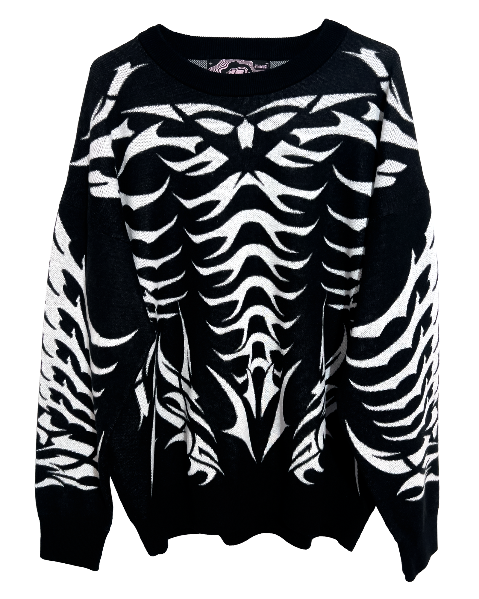 Exoskeleton Black Knit Sweatshirt