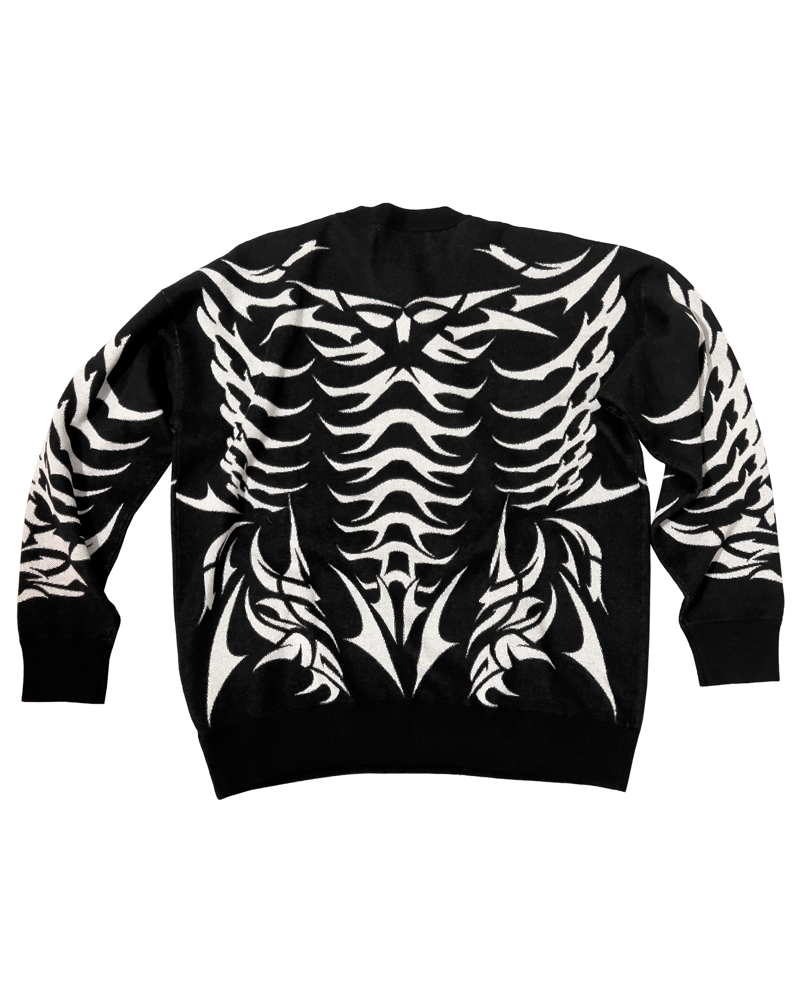 Exoskeleton Black Knit Sweatshirt