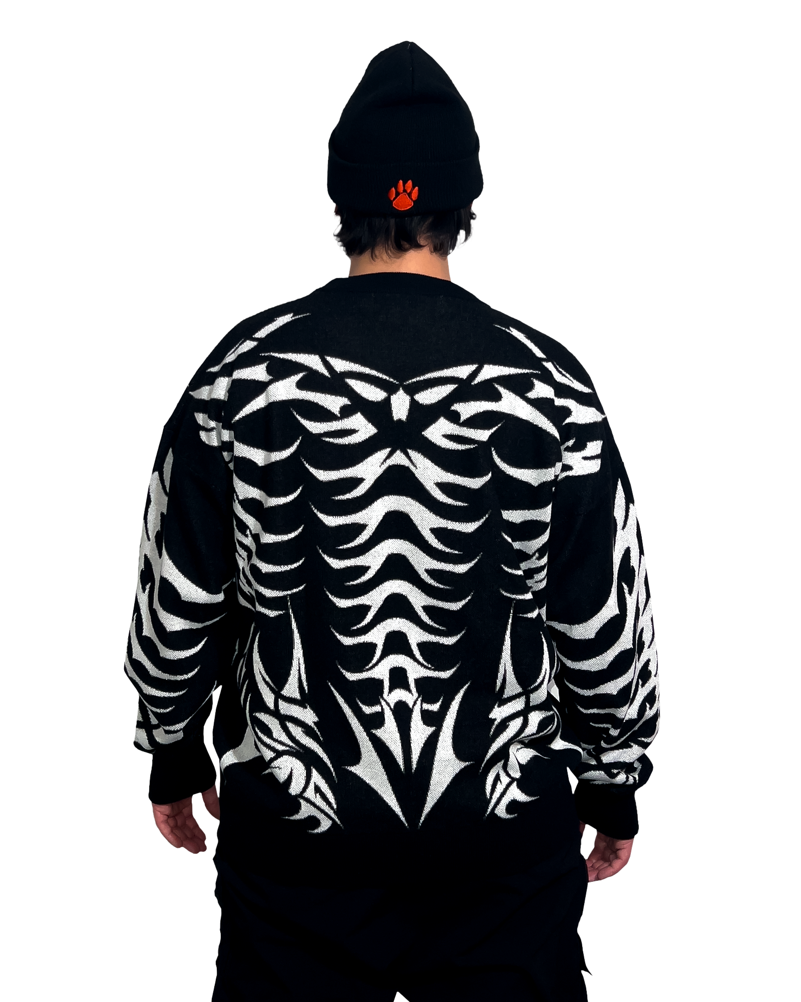 Exoskeleton Black Knit Sweatshirt