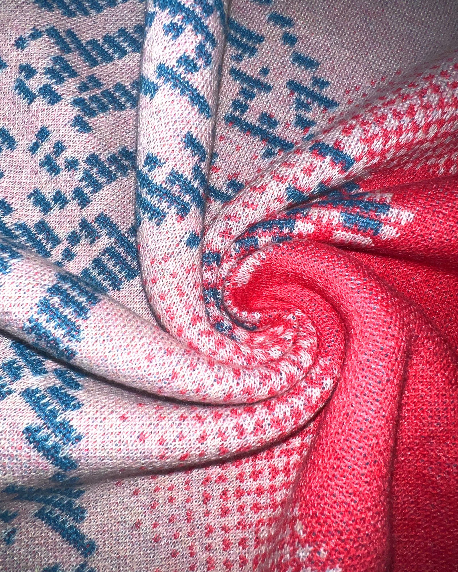 Pastel Pixel Wave Knit Sweatshirt