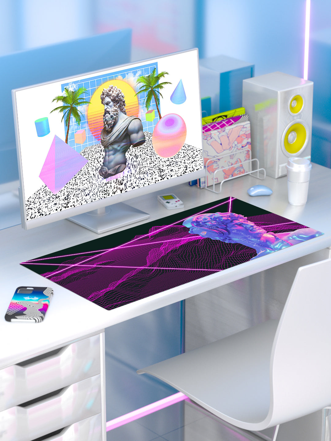 Grid Dancer Desk Mat