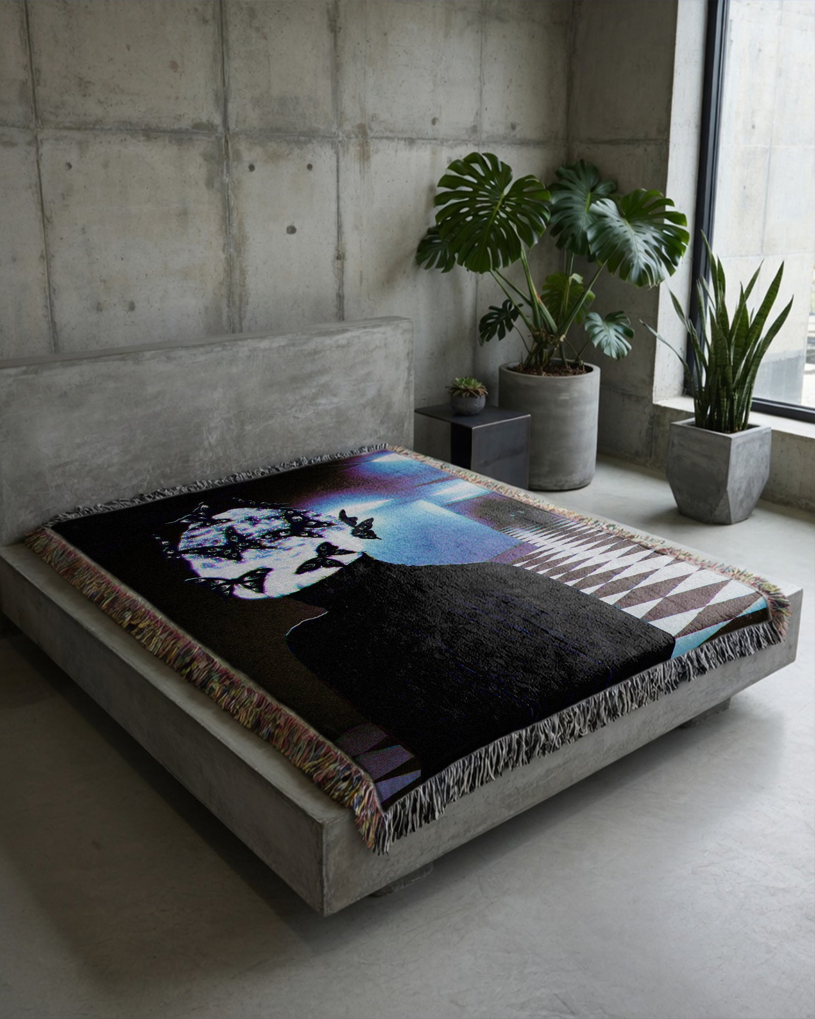 Layers Beneath Woven Blanket