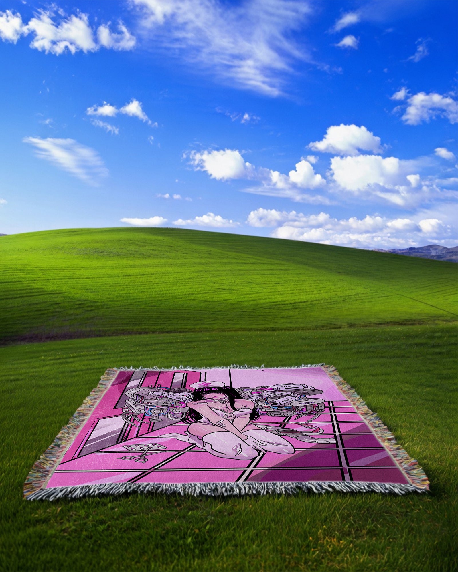 Mecha Nurse Woven Blanket