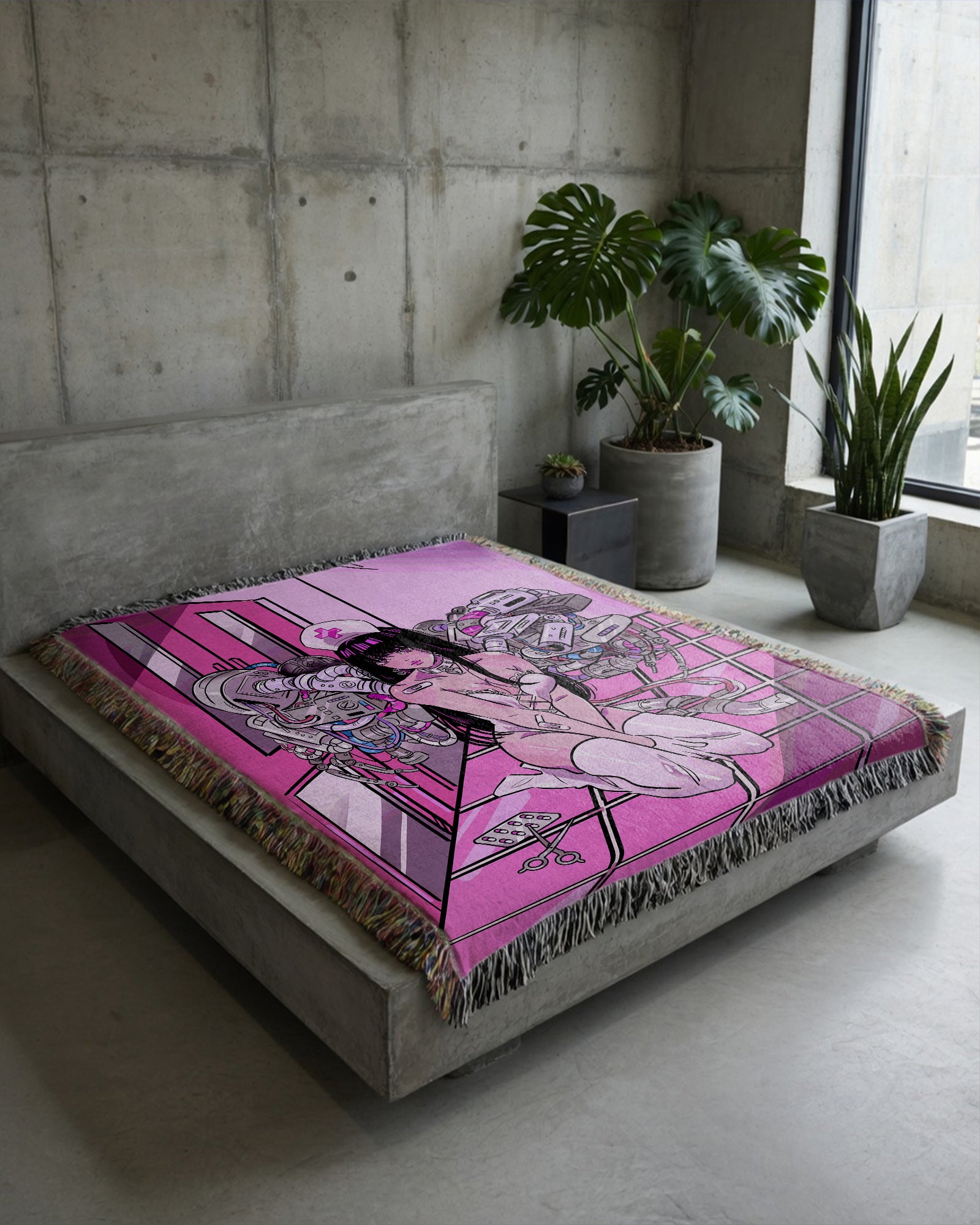 Mecha Nurse Woven Blanket
