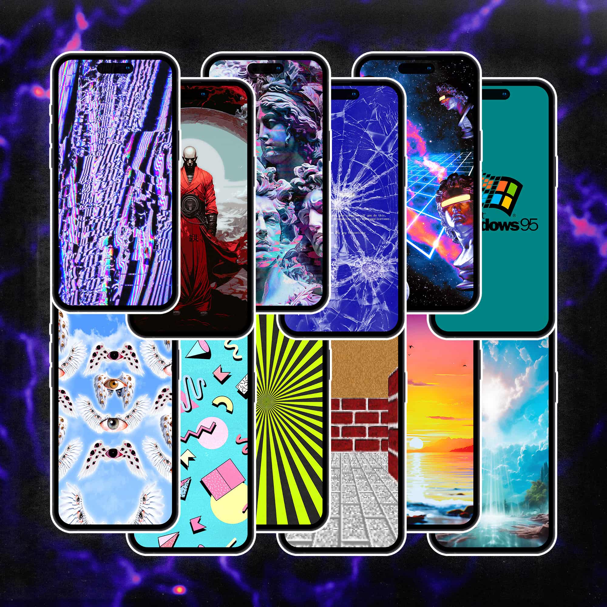 Free Mega Vapor95 Wallpaper + Icon Pack!