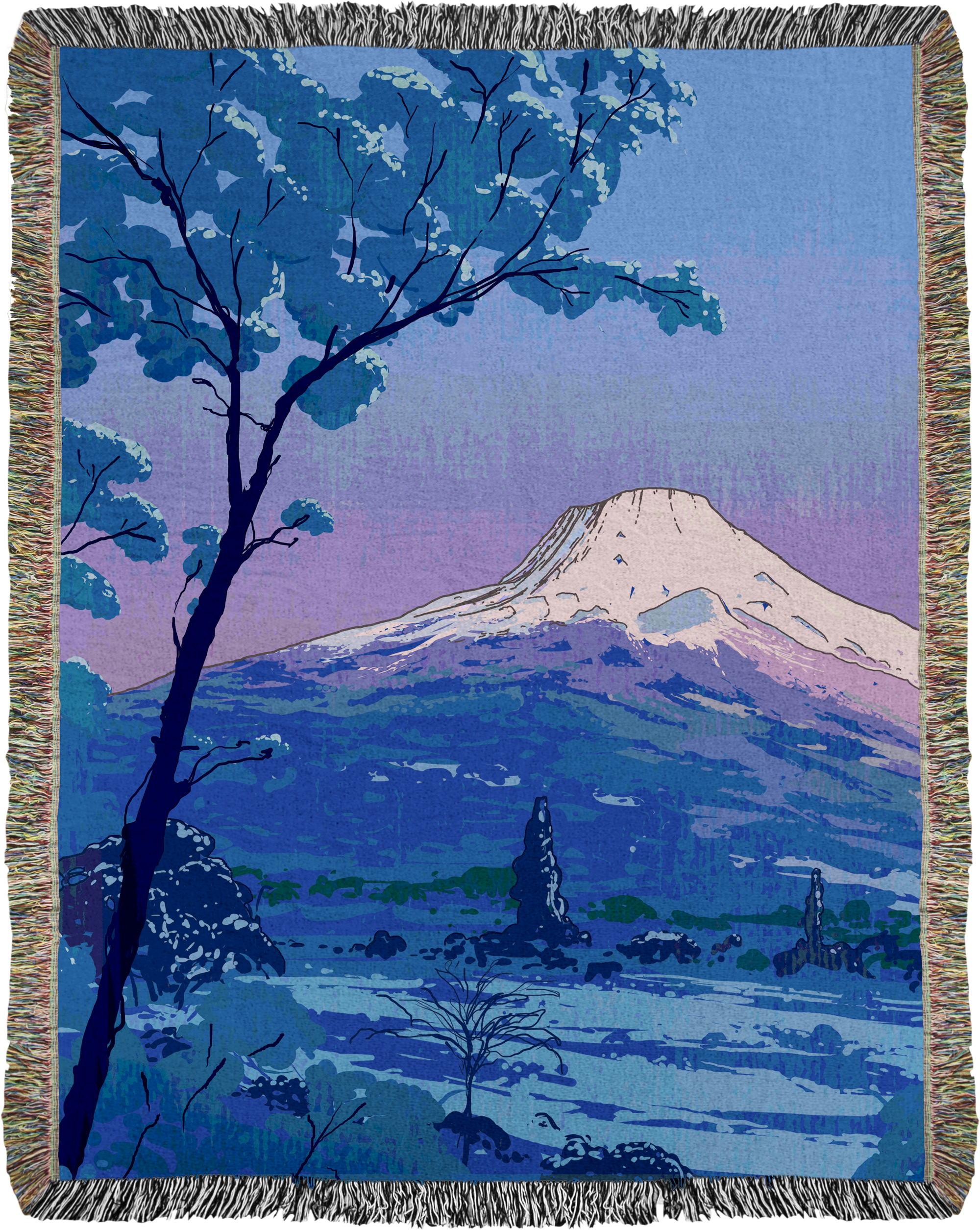 Mount Fuji Woven Blanket