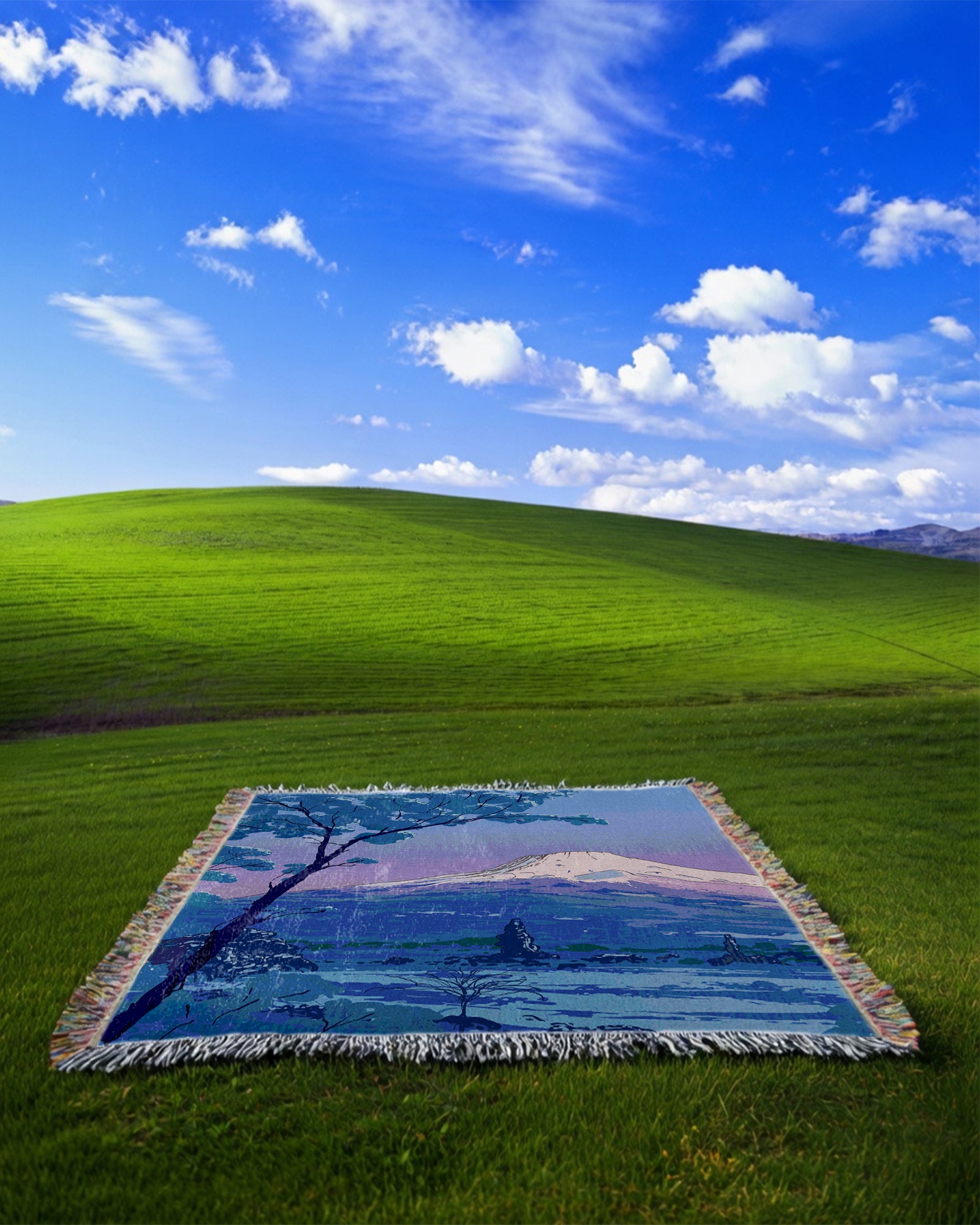Mount Fuji Woven Blanket