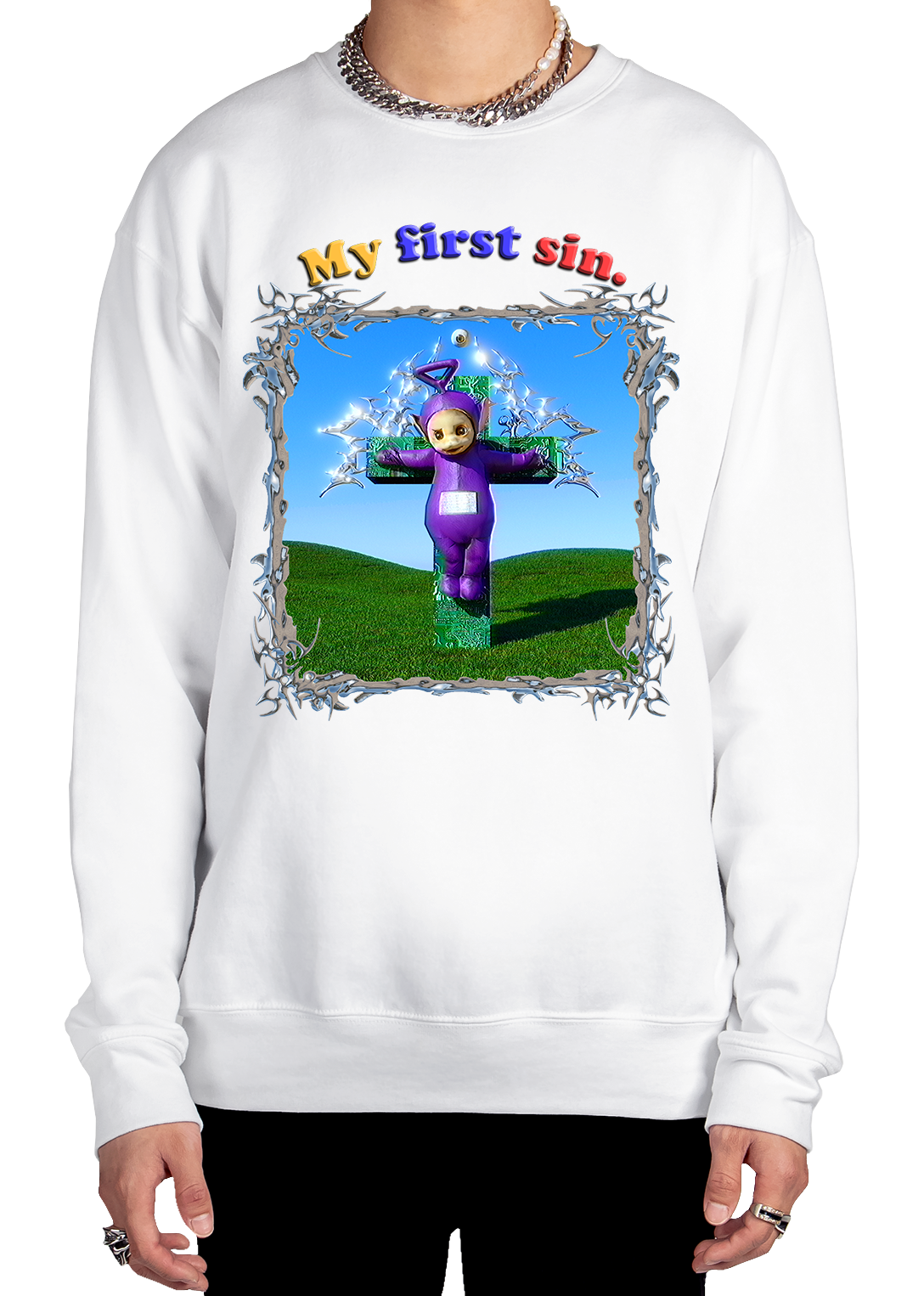 My First Sin Sweatshirt - My First Sin w Sweatshirt Man-product-mockup.png