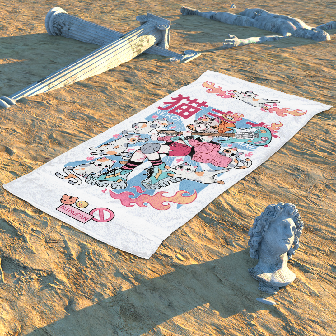 Nekomata Beach Towel