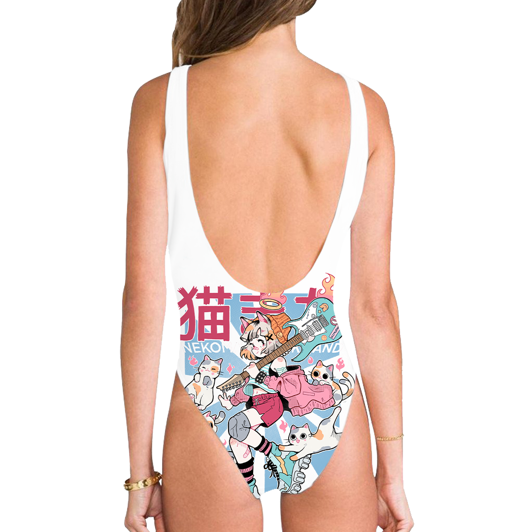 Nekomata High Legged One Piece Swimsuit