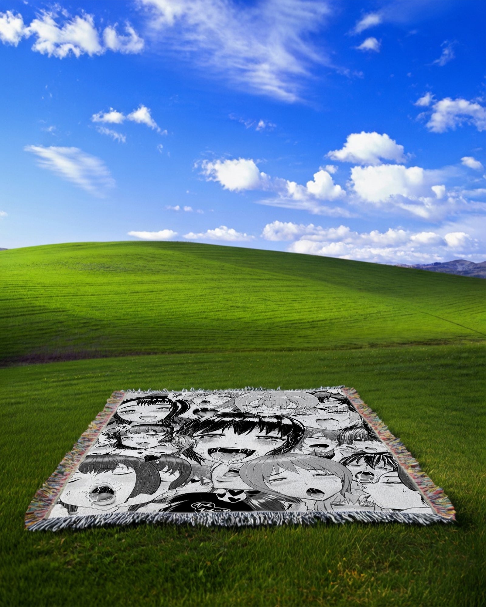 Neo Ahegao Woven Blanket