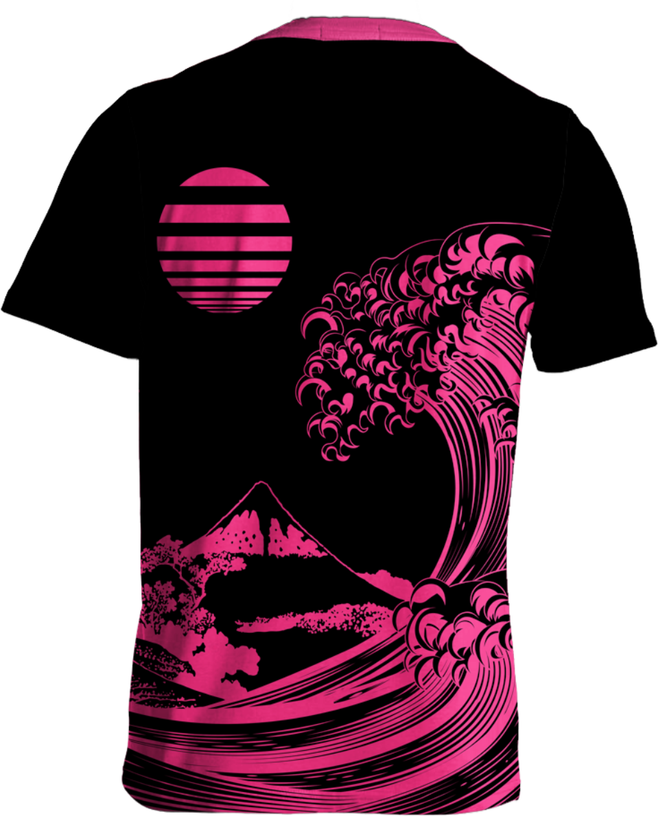 Fluorescent Wave Tee