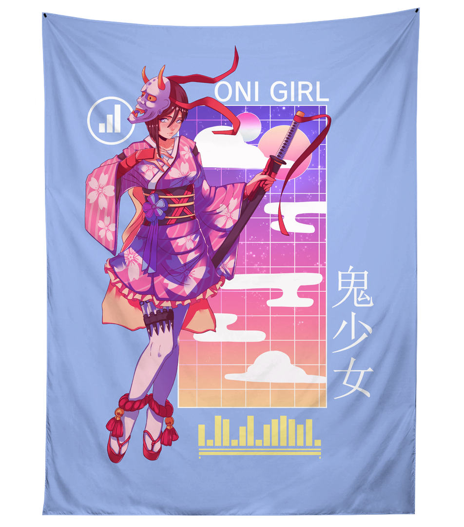 Oni Girl Tapestry