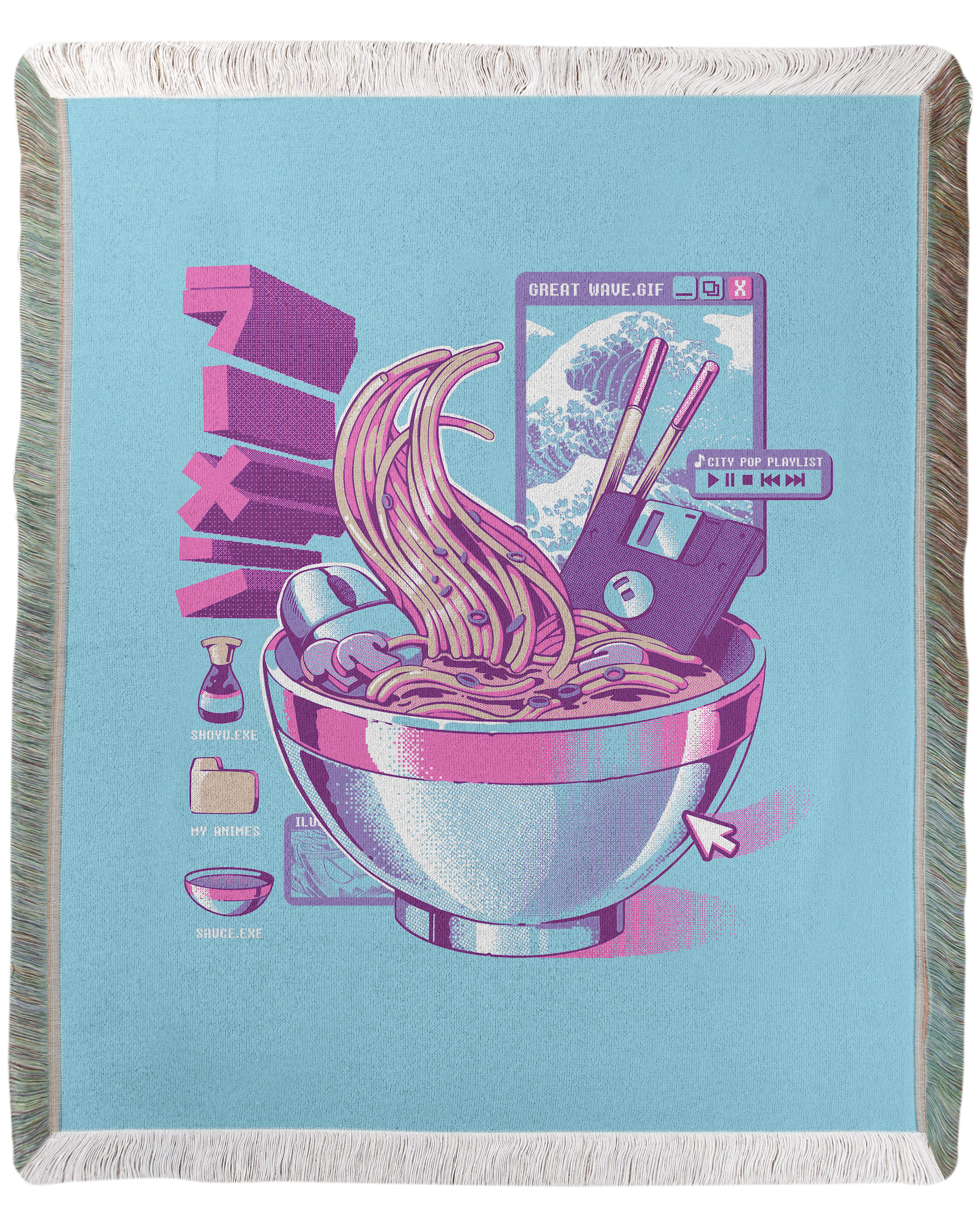 Ramen.Exe Woven Blanket