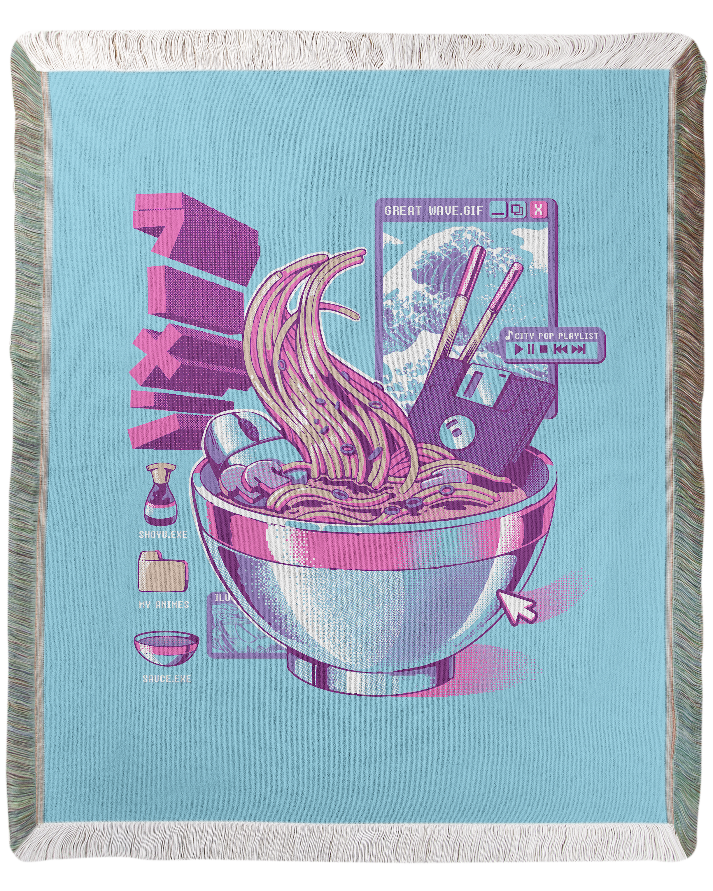 Ramen.Exe Woven Blanket