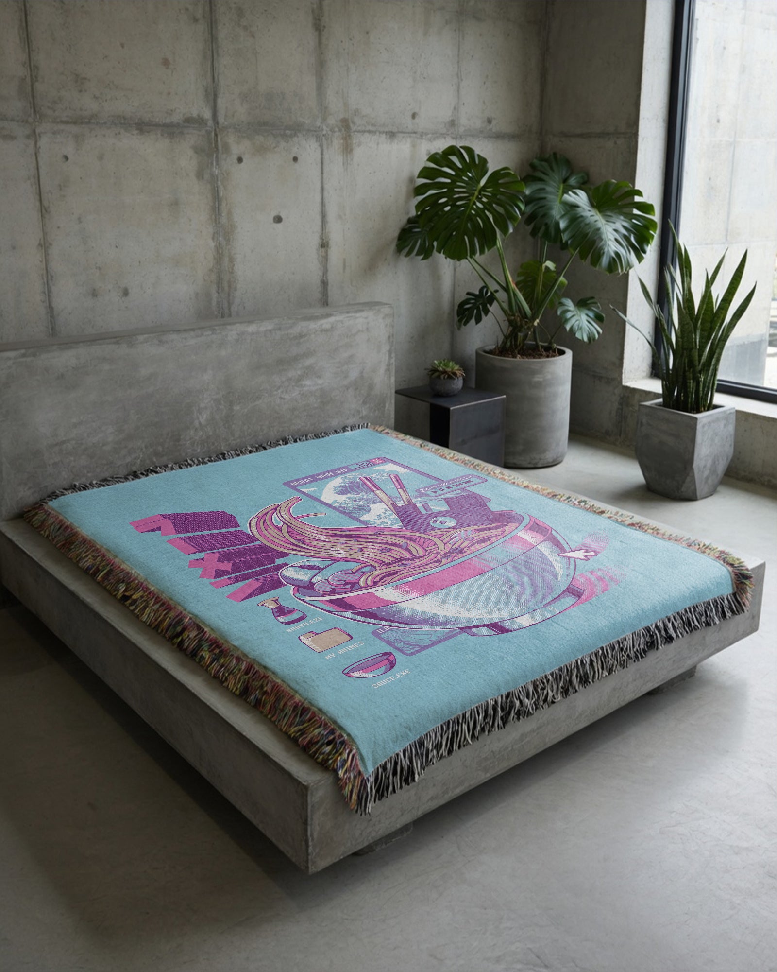 Ramen.Exe Woven Blanket
