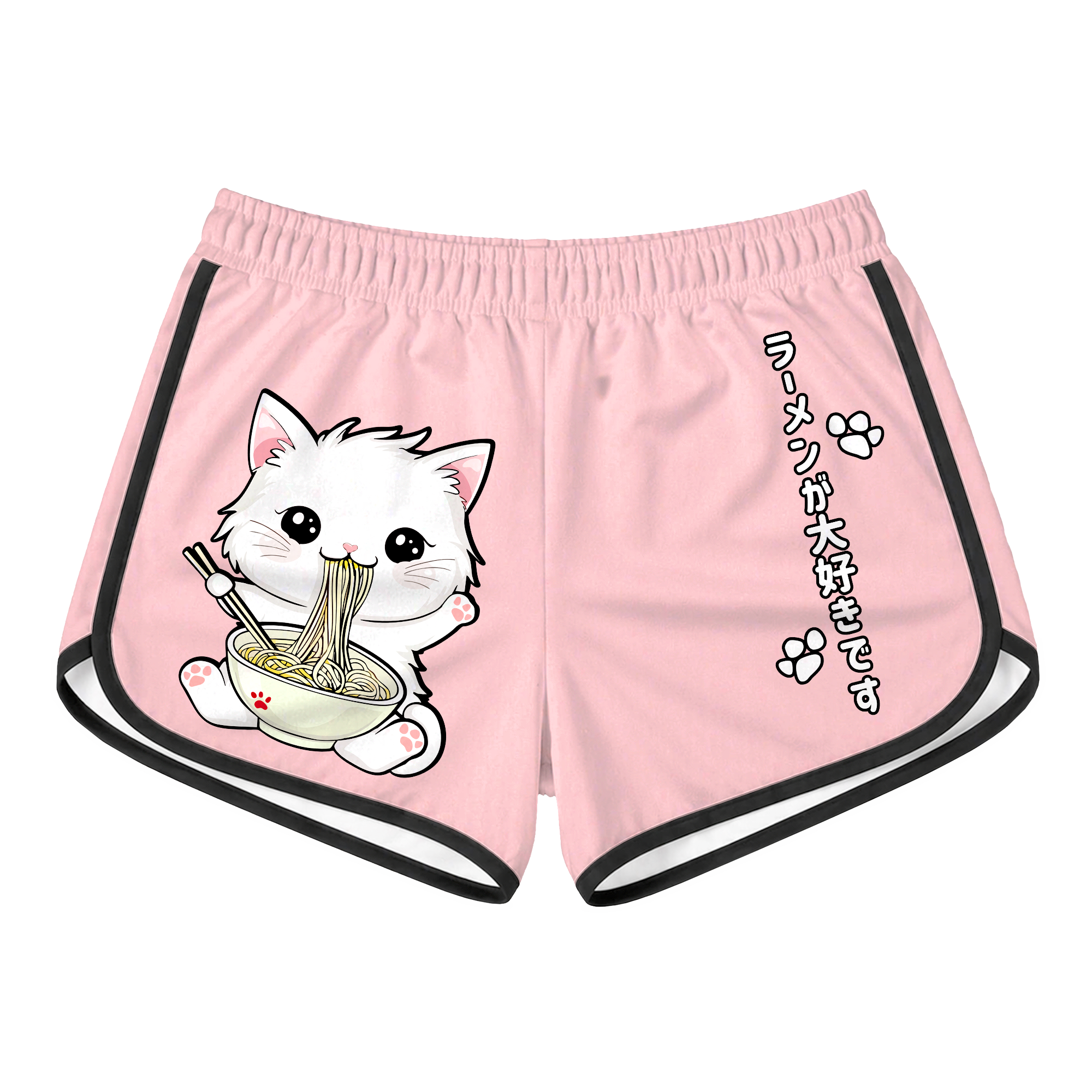 Ramen Neko Retro Shorts