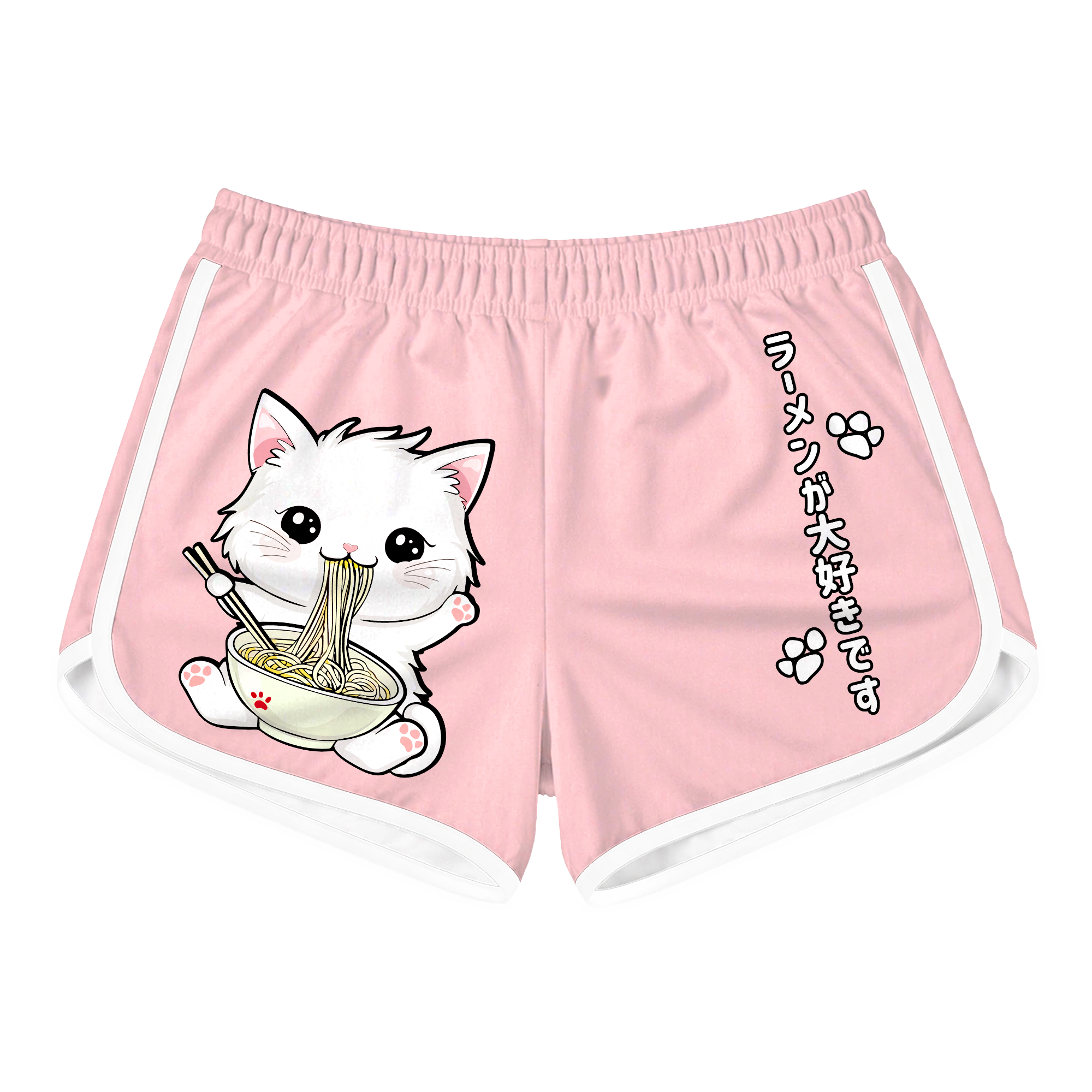 Ramen Neko Retro Shorts