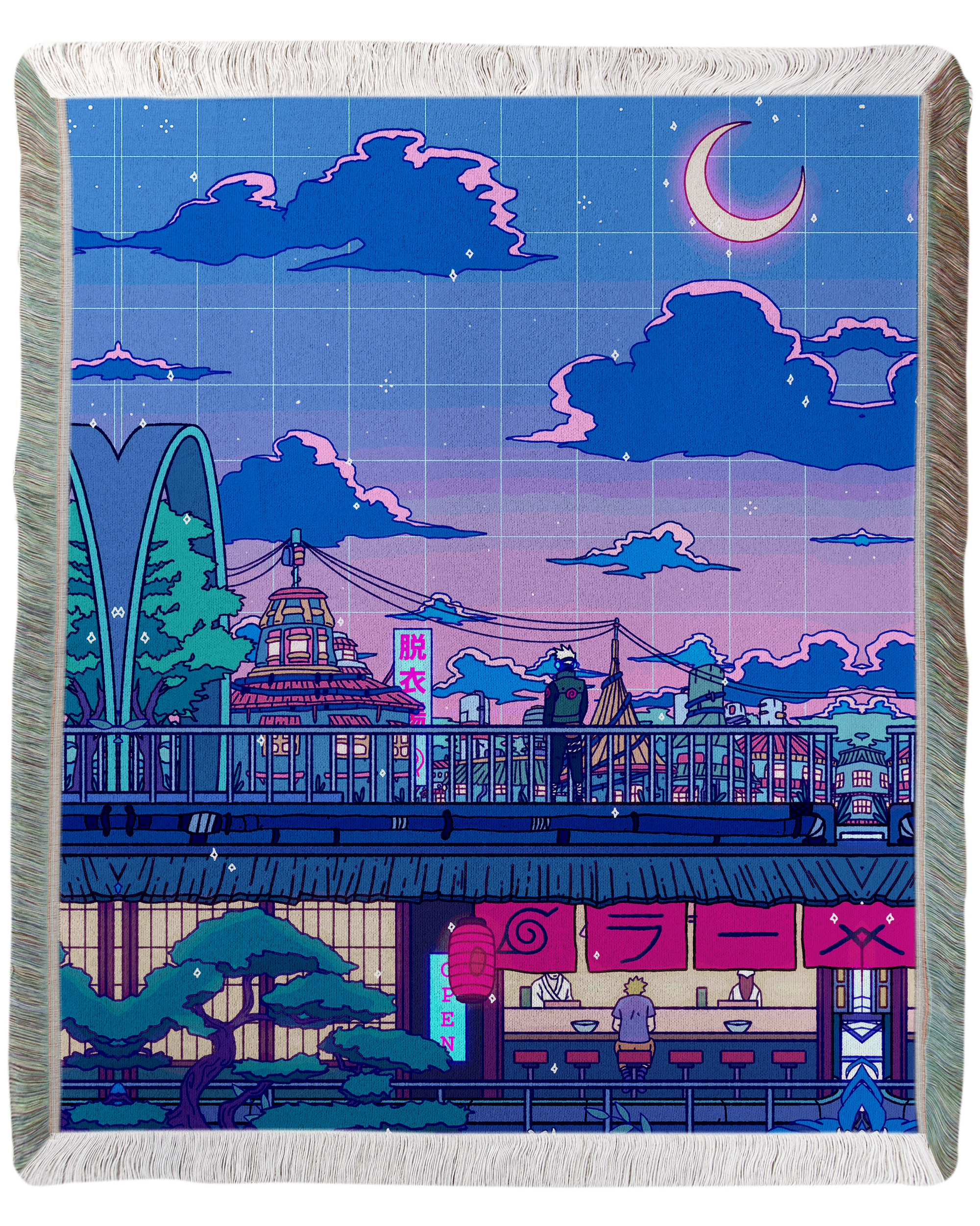 Ramen Village Woven Blanket