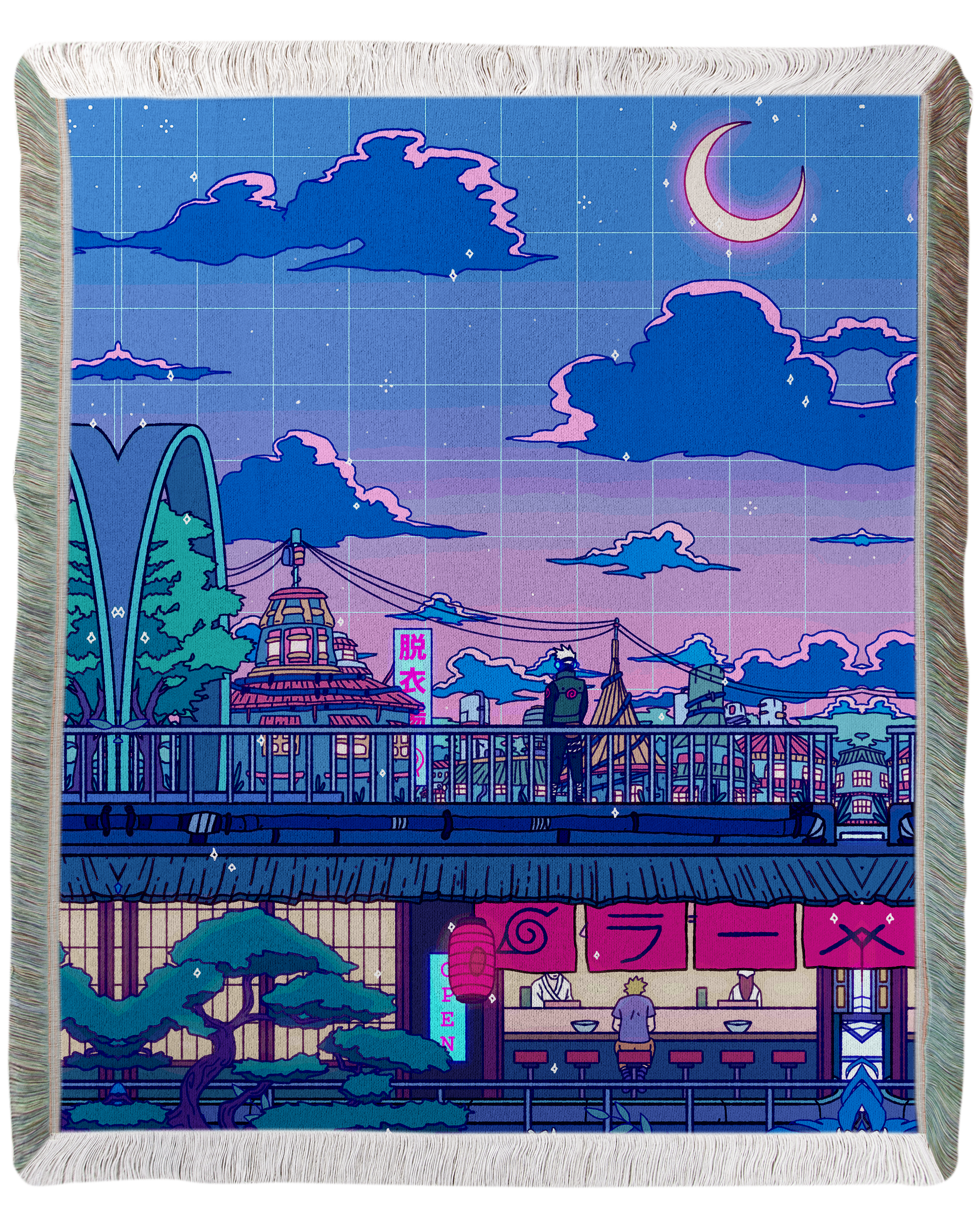 Ramen Village Woven Blanket