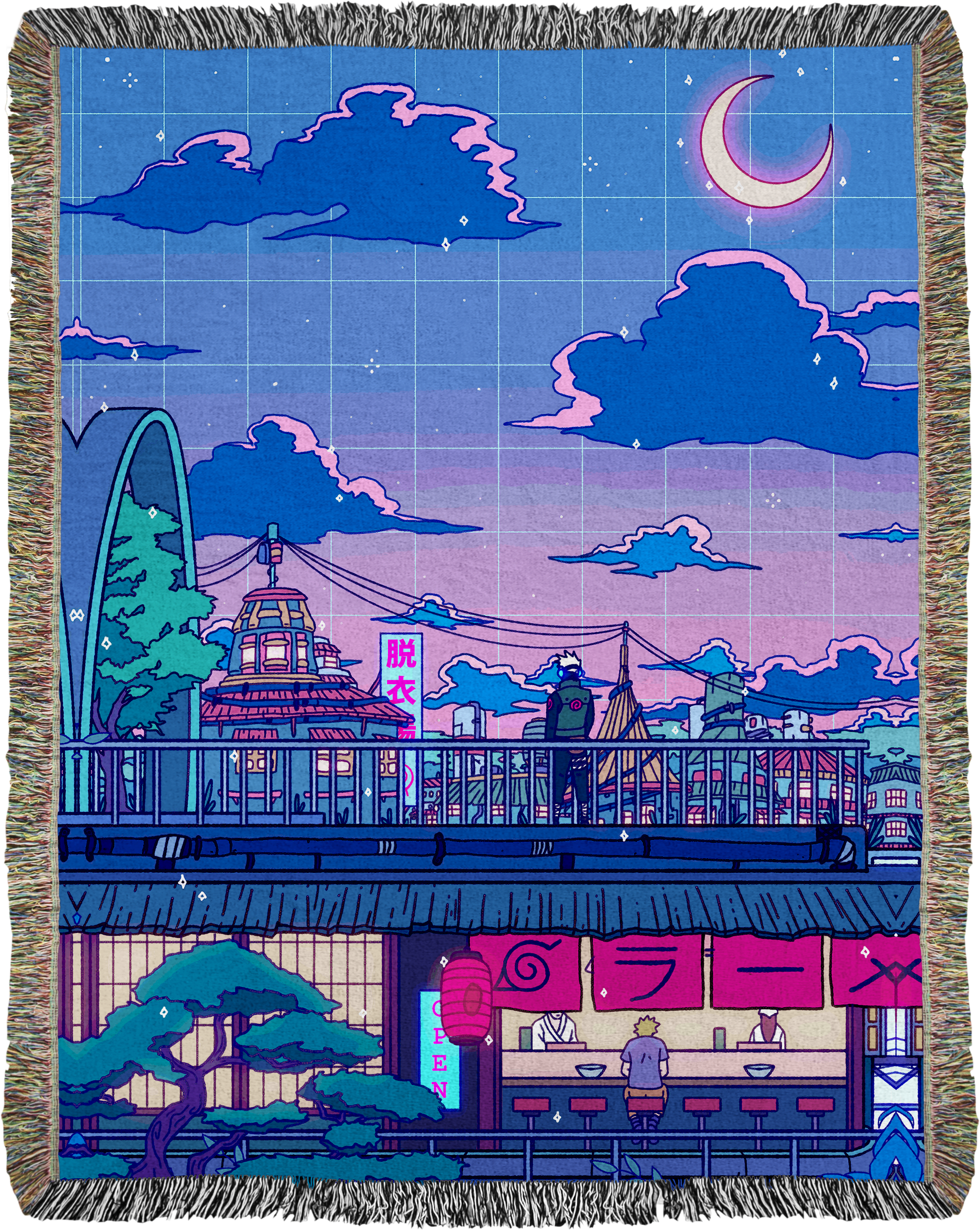 Ramen Village Woven Blanket