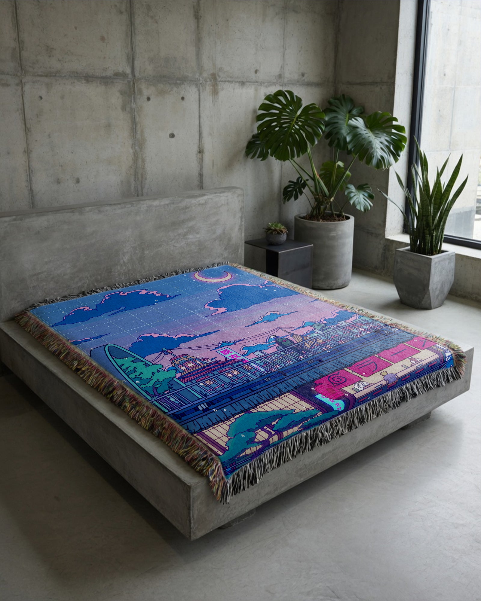 Ramen Village Woven Blanket