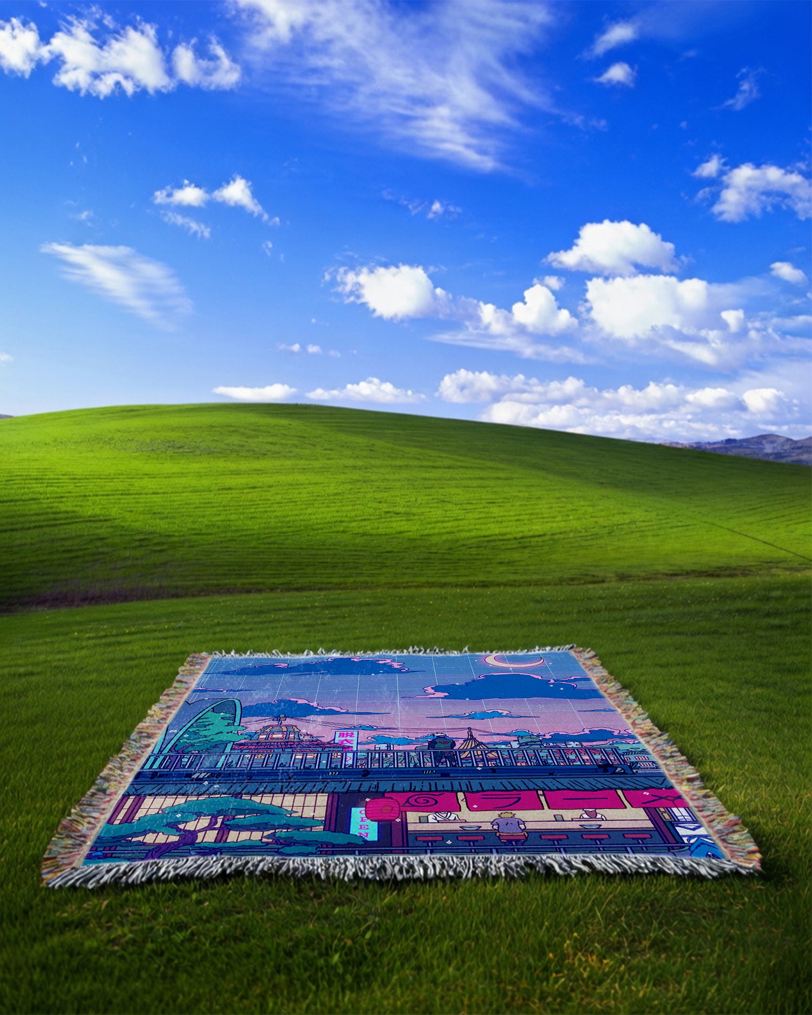 Ramen Village Woven Blanket
