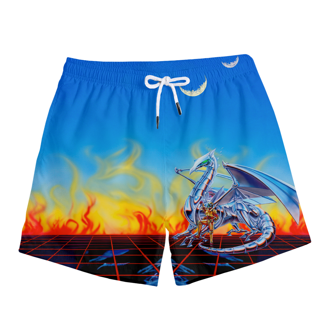 Reflections On The Grid Swim Trunks