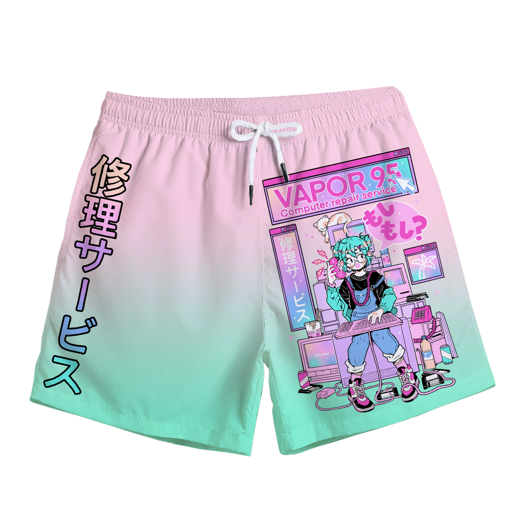 Vaporwave swim trunks sales