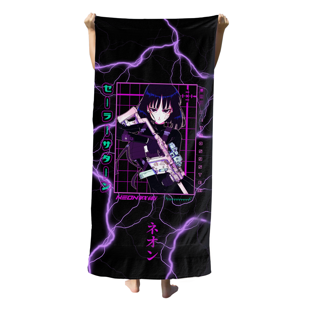 Sailor Saturn Beach Towel