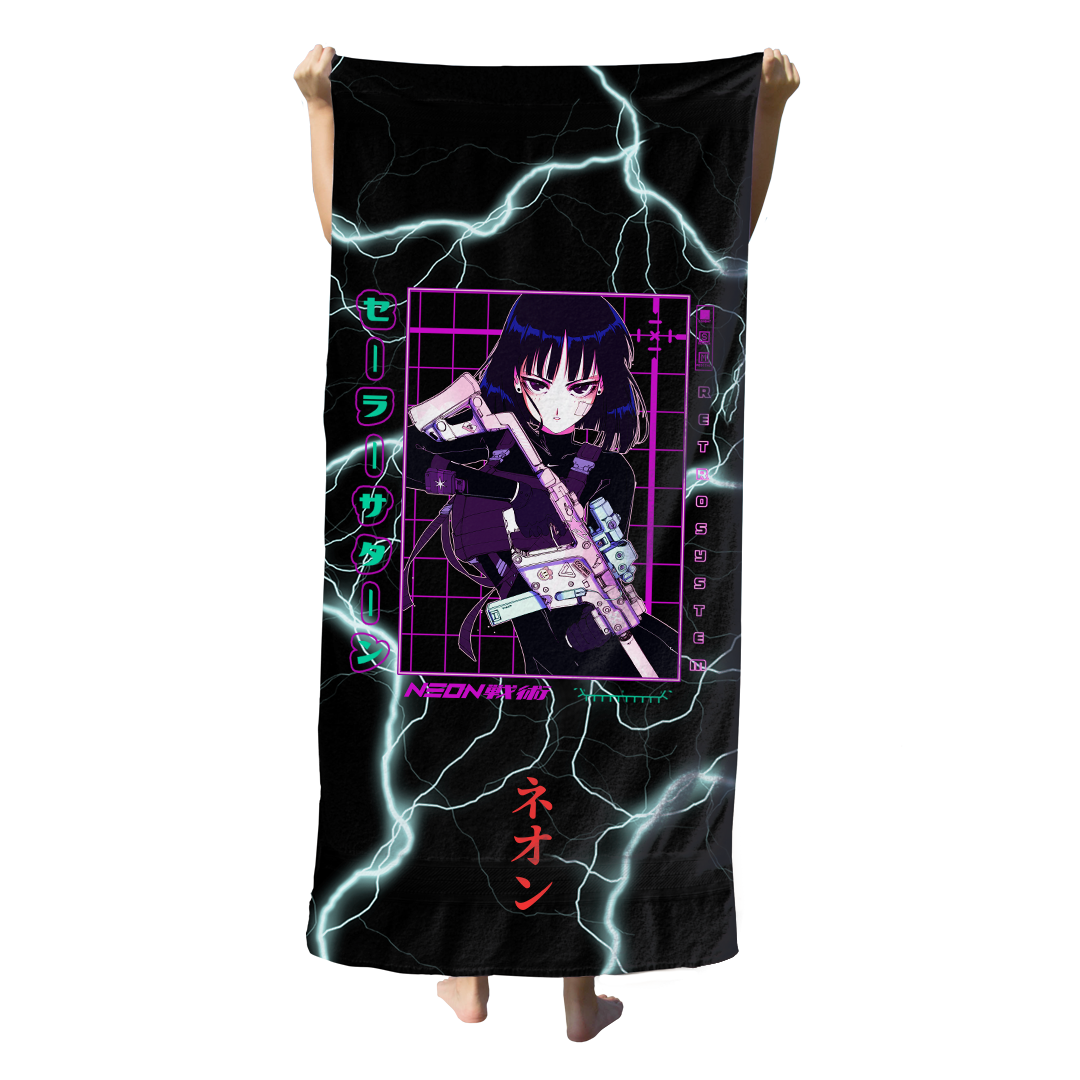 Sailor Saturn Beach Towel