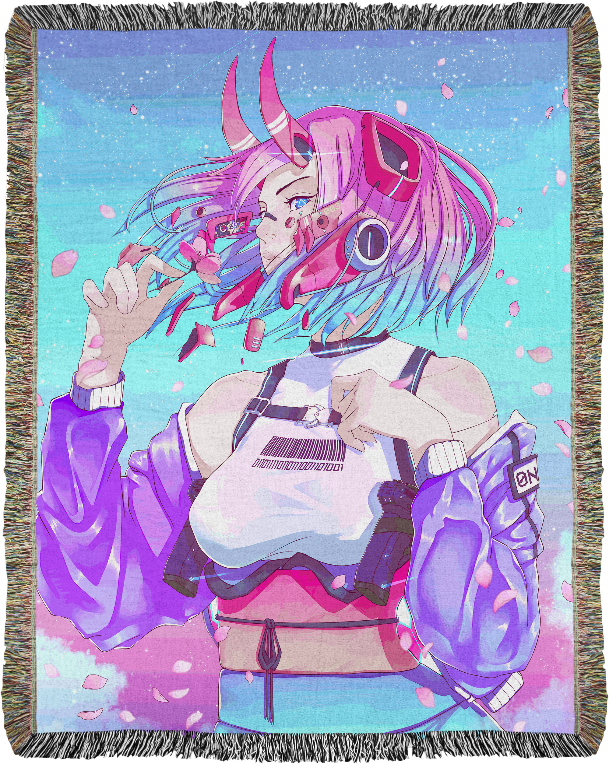 Sakura Oni Woven Blanket