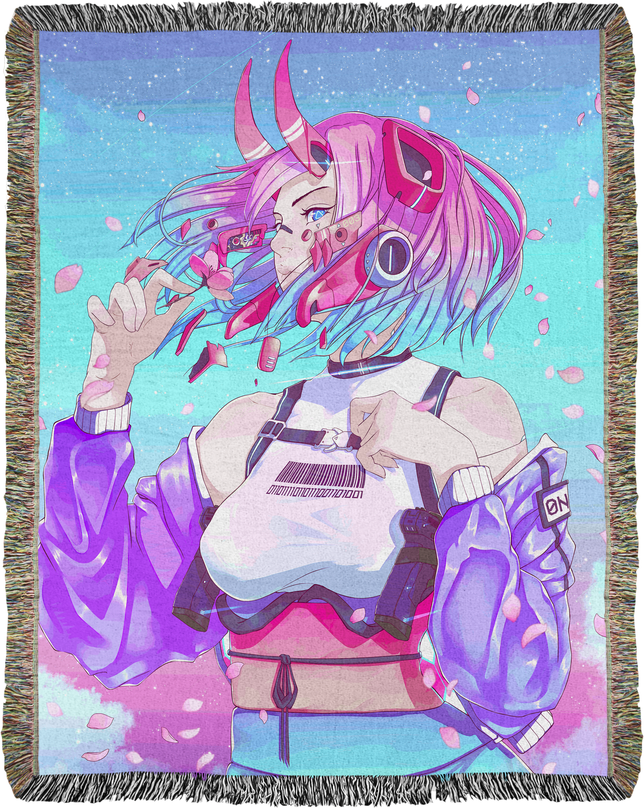 Sakura Oni Woven Blanket