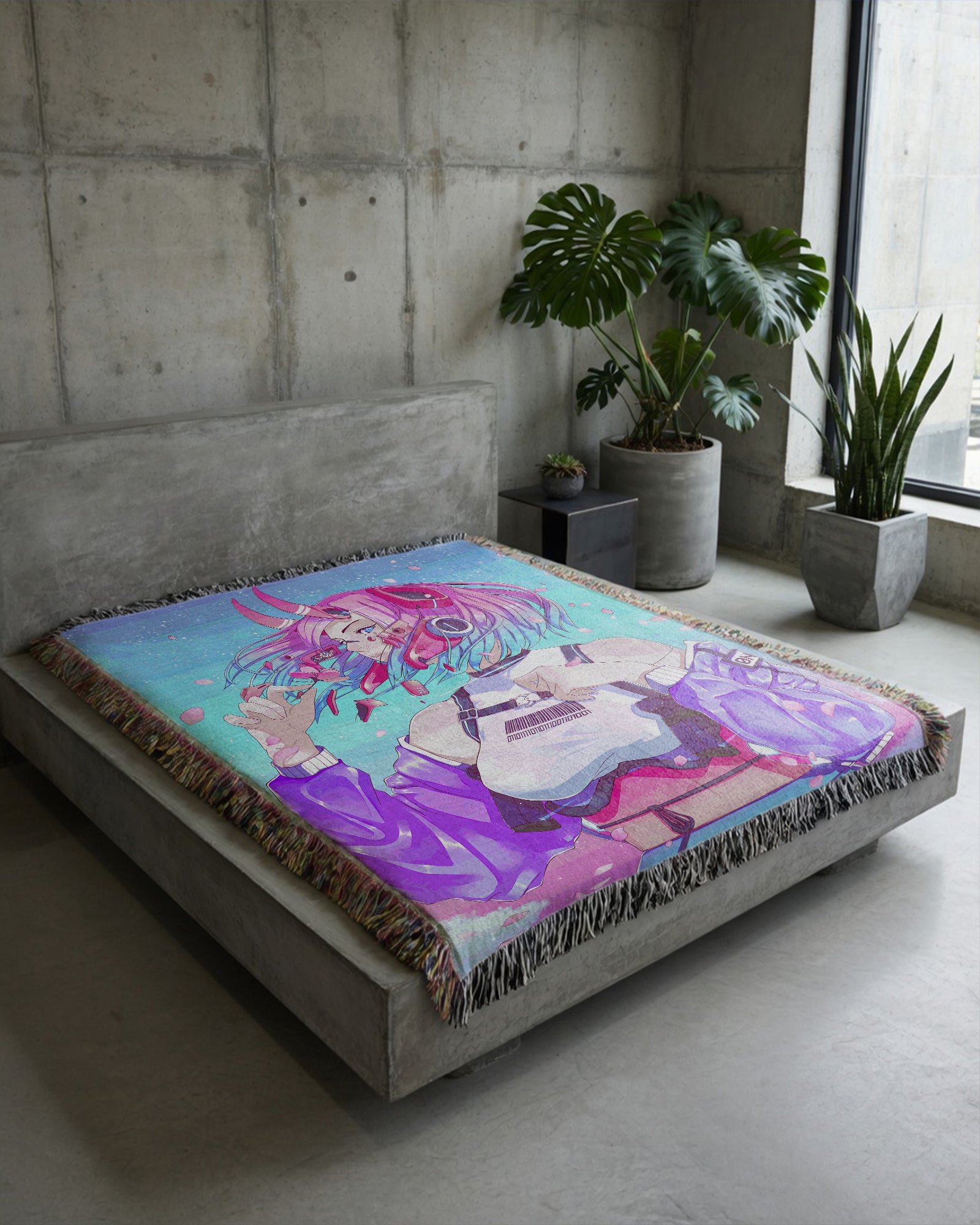 Sakura Oni Woven Blanket