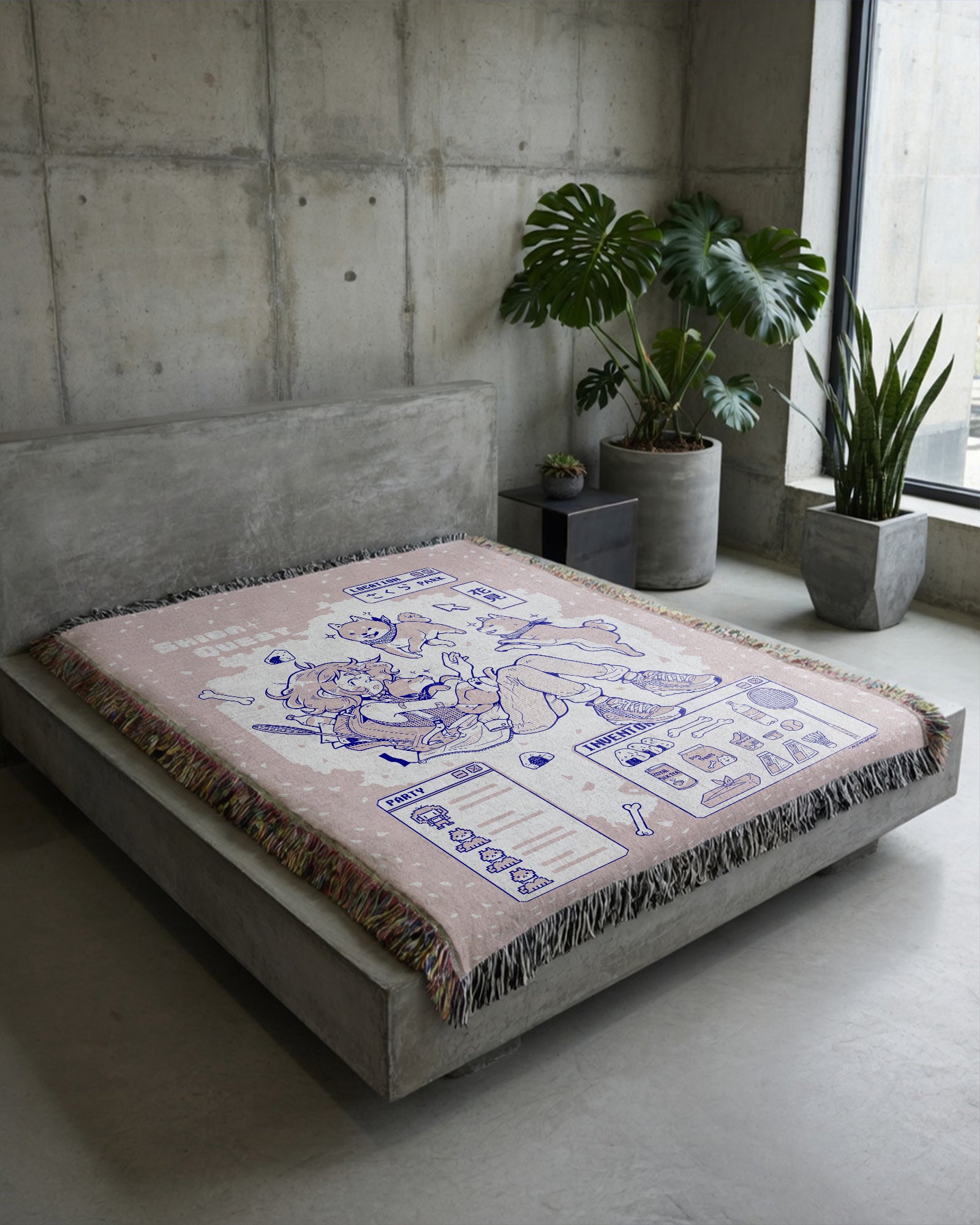 Shiba Quest Woven Blanket