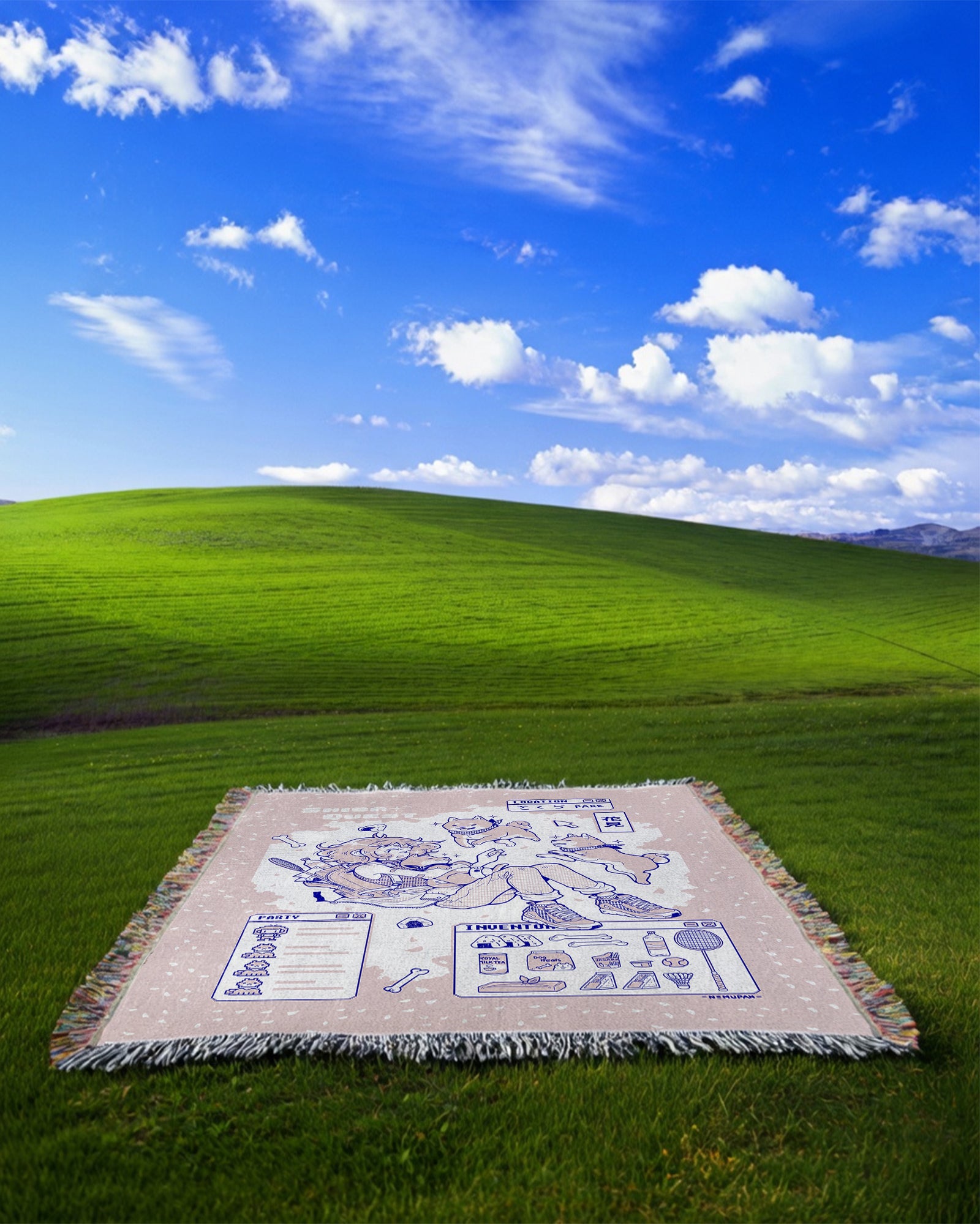 Shiba Quest Woven Blanket